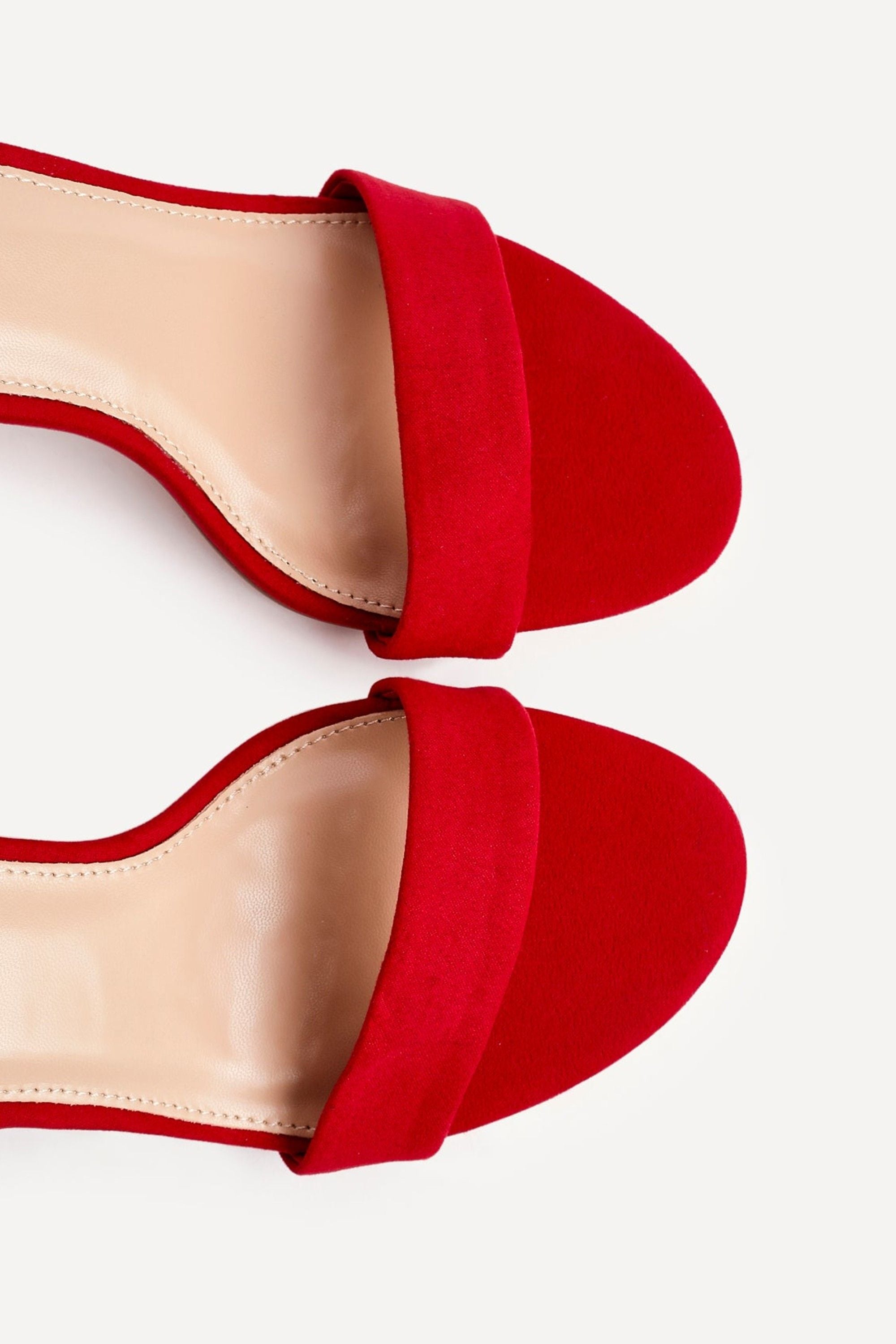 Linzi Legacy Wide Fit Red Suede Closed Back Block Heel image 5