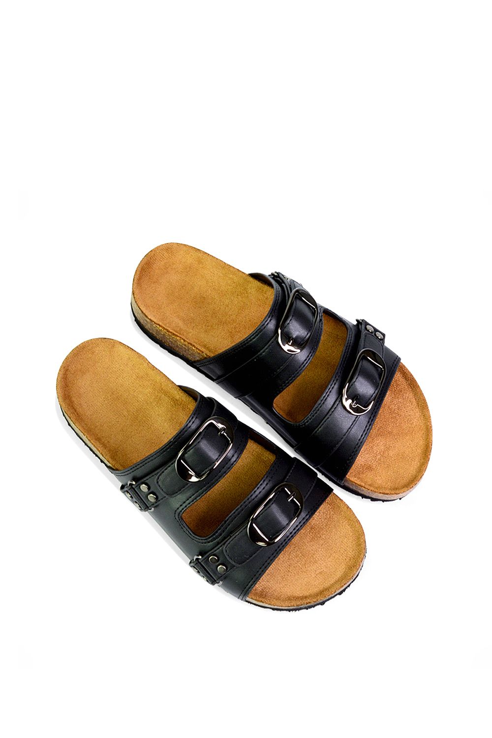 XY London 'Evan' Strappy Slip On  Buckle Flat Sandal Sliders image 4