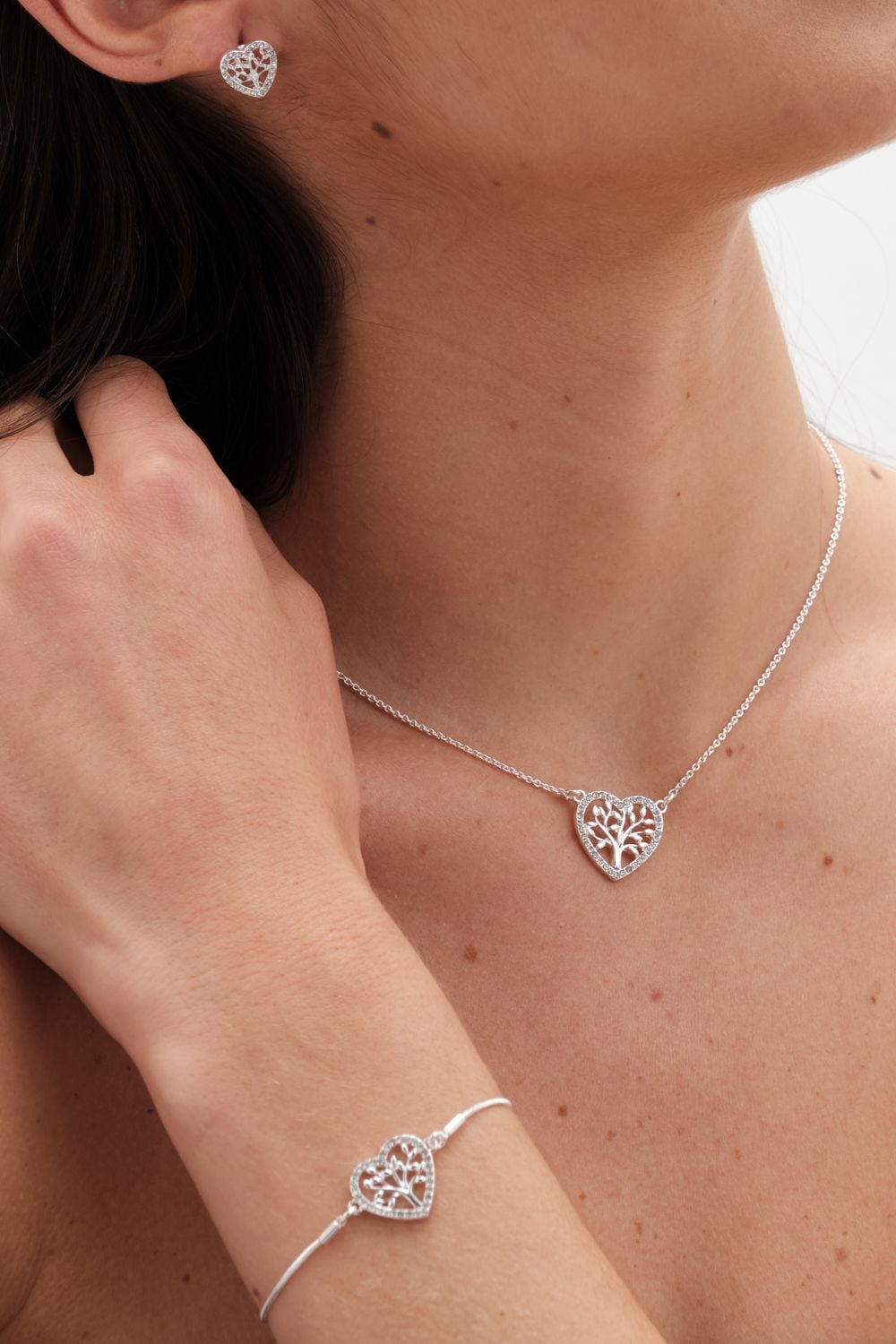 Jon Richard Silver Plated And Crystal Heart Tree Of Love Set - Gift Box image 3