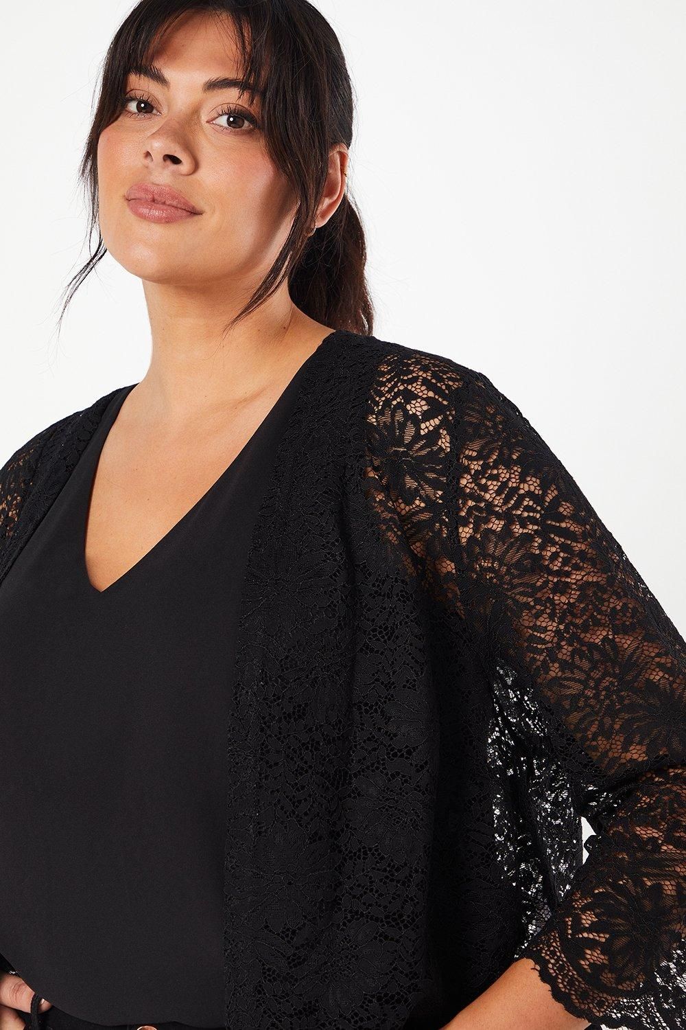 Coast Plus Edge To Edge Lace Jacket Black image 4