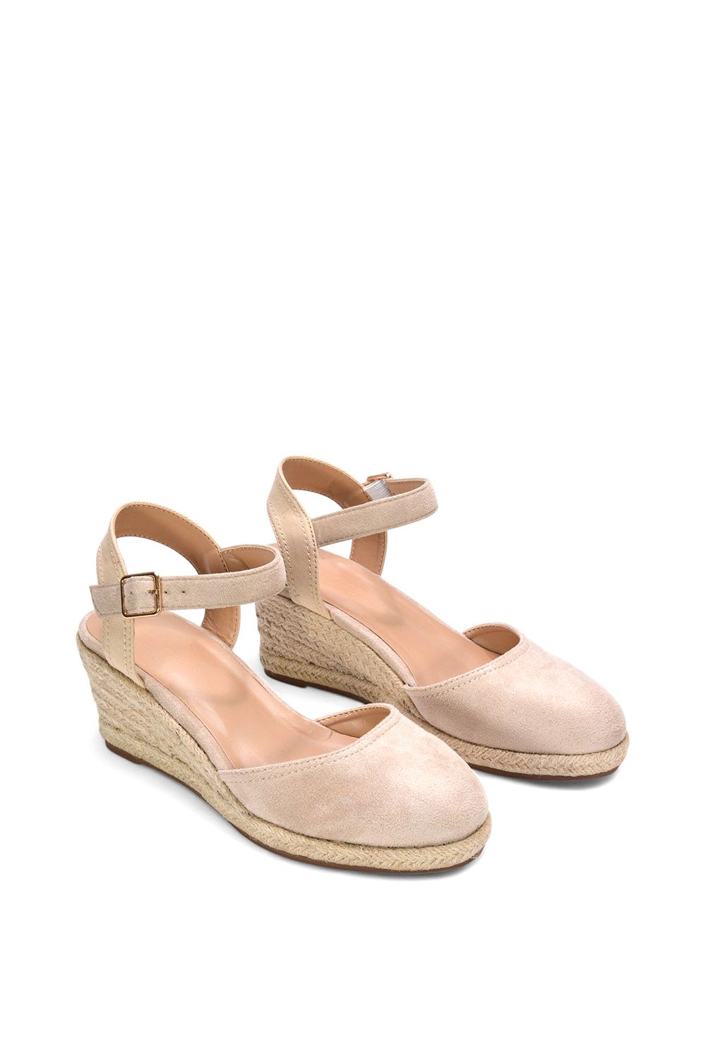 XY London 'Joey' Closed Toe Ankle Strap Espadrille Wedge Platform Shoes image 5