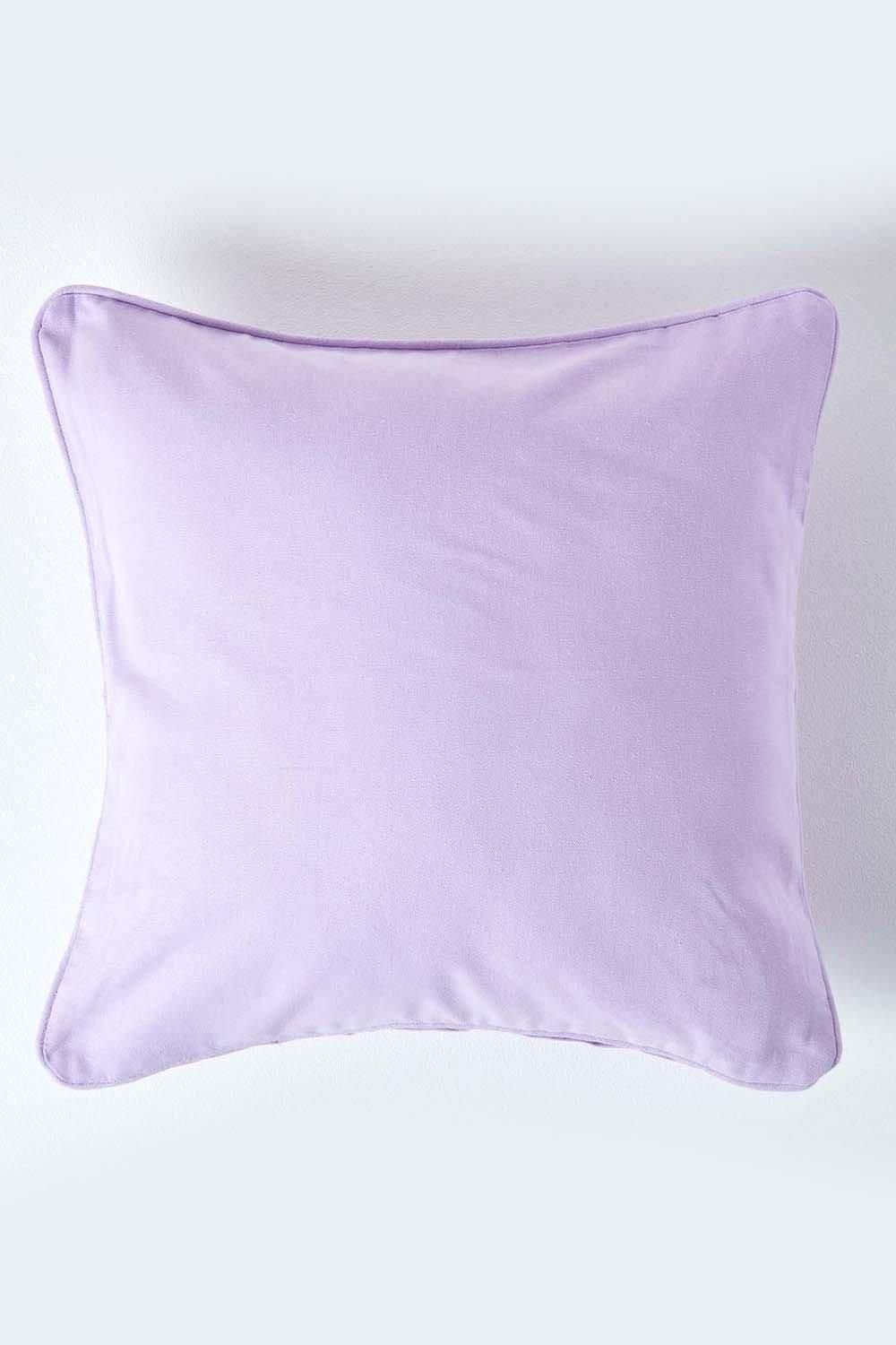 Homescapes Cotton Plain Cushion Cover image 1