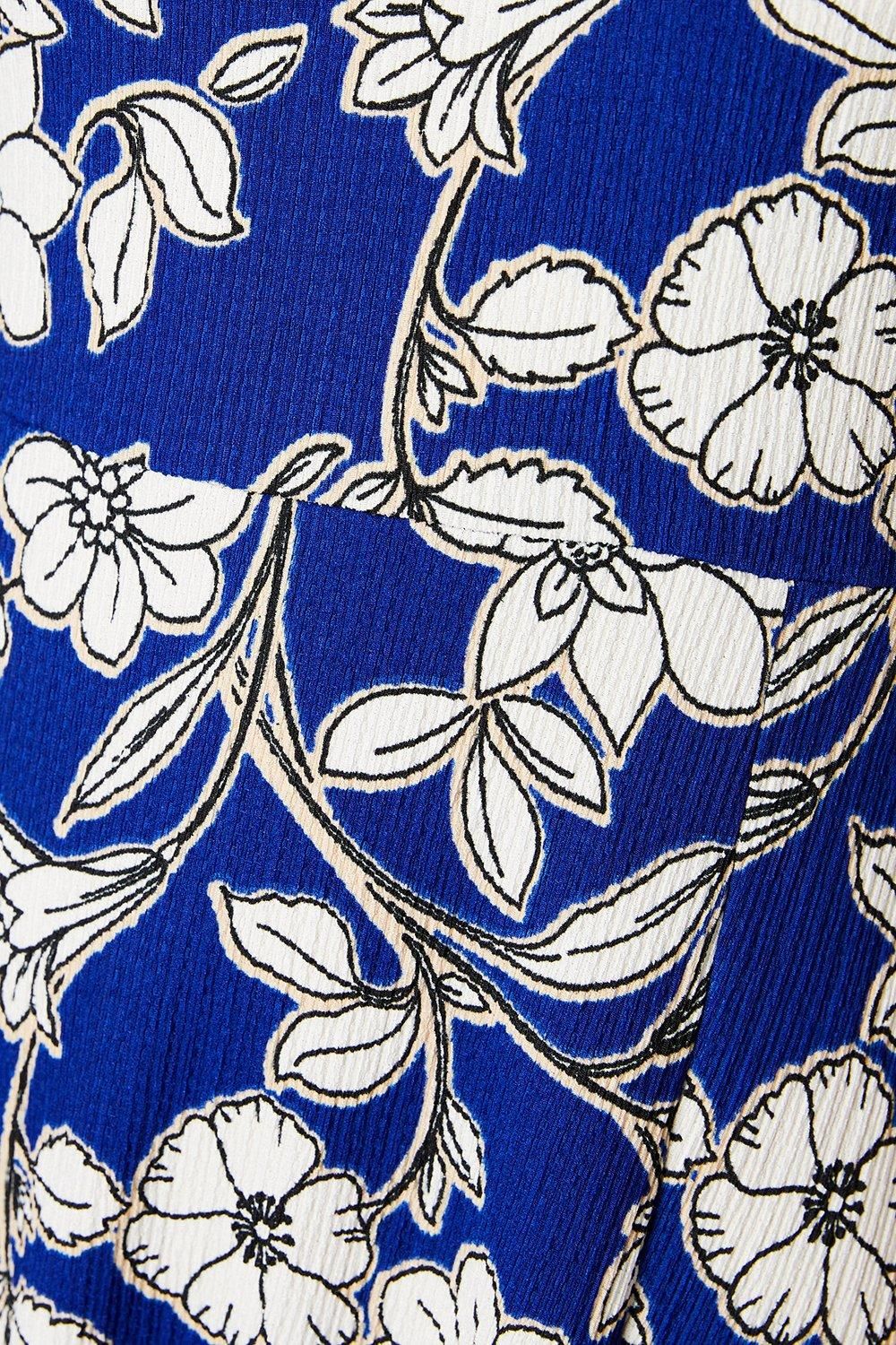 Dorothy Perkins Floral Short Sleeve V Neck Jersey Midi Dress Floral image 5