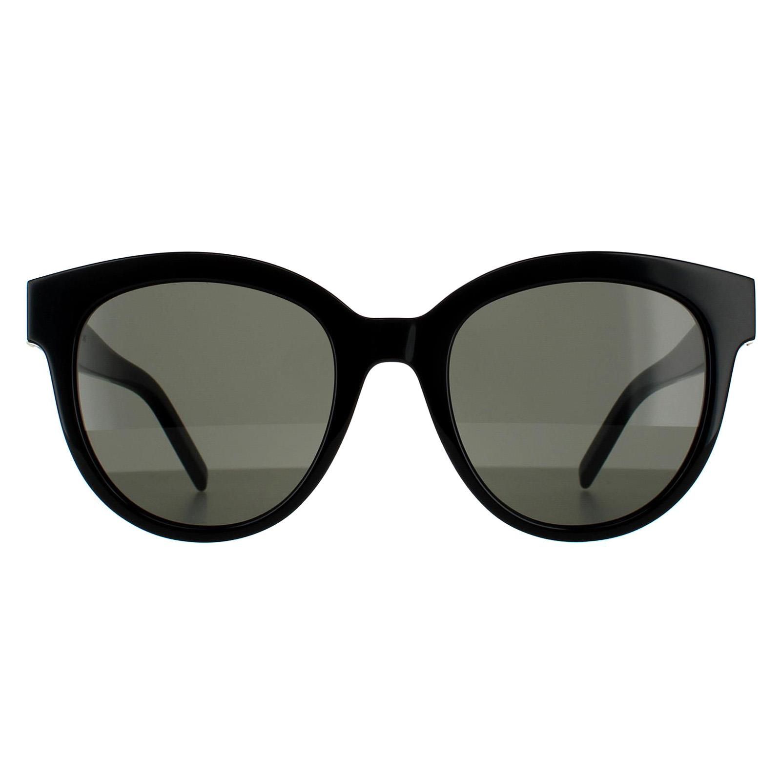 Saint Laurent Round Black Grey Sunglasses image 1