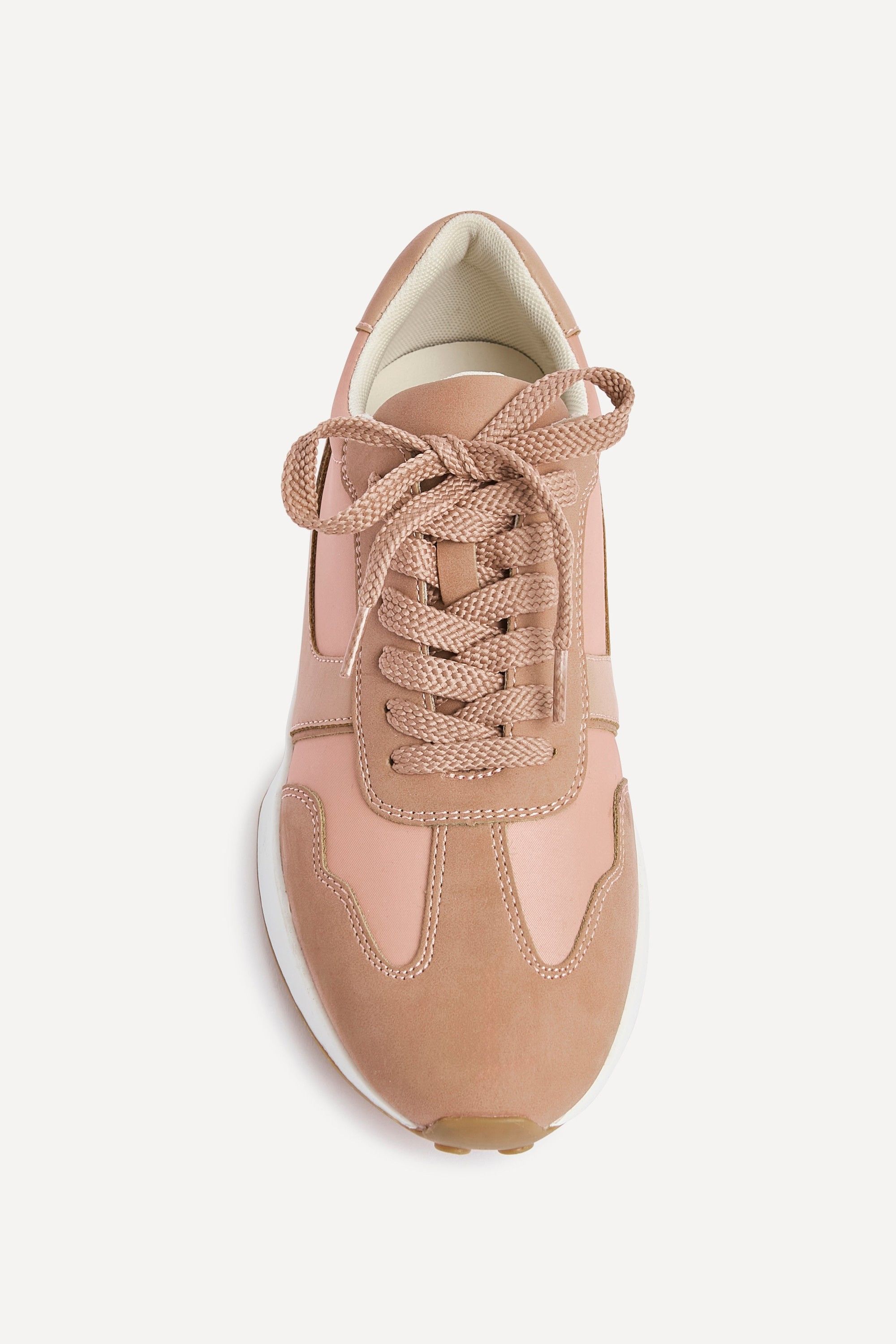 Linzi Hustle Dusky Pink Suede Mix Sports Trainers image 4