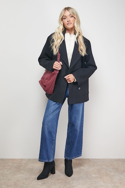 Oasis Relaxed Peacoat Black