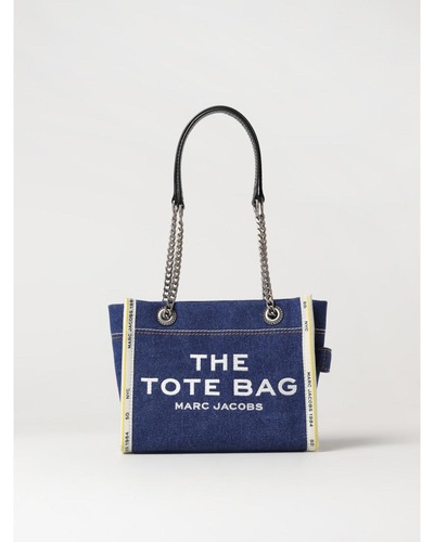 Marc Jacobs Tote Bag Denim Chain Strap Wo - Black Clutch Bags