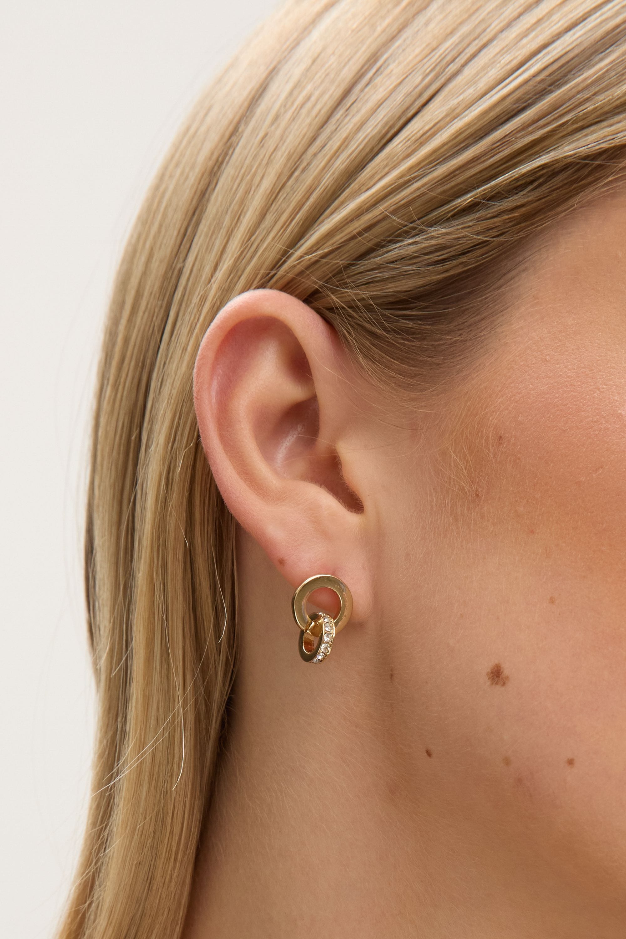 Jon Richard Gold Plated and Crystal Circle Link Trio Set - Gift Box image 4