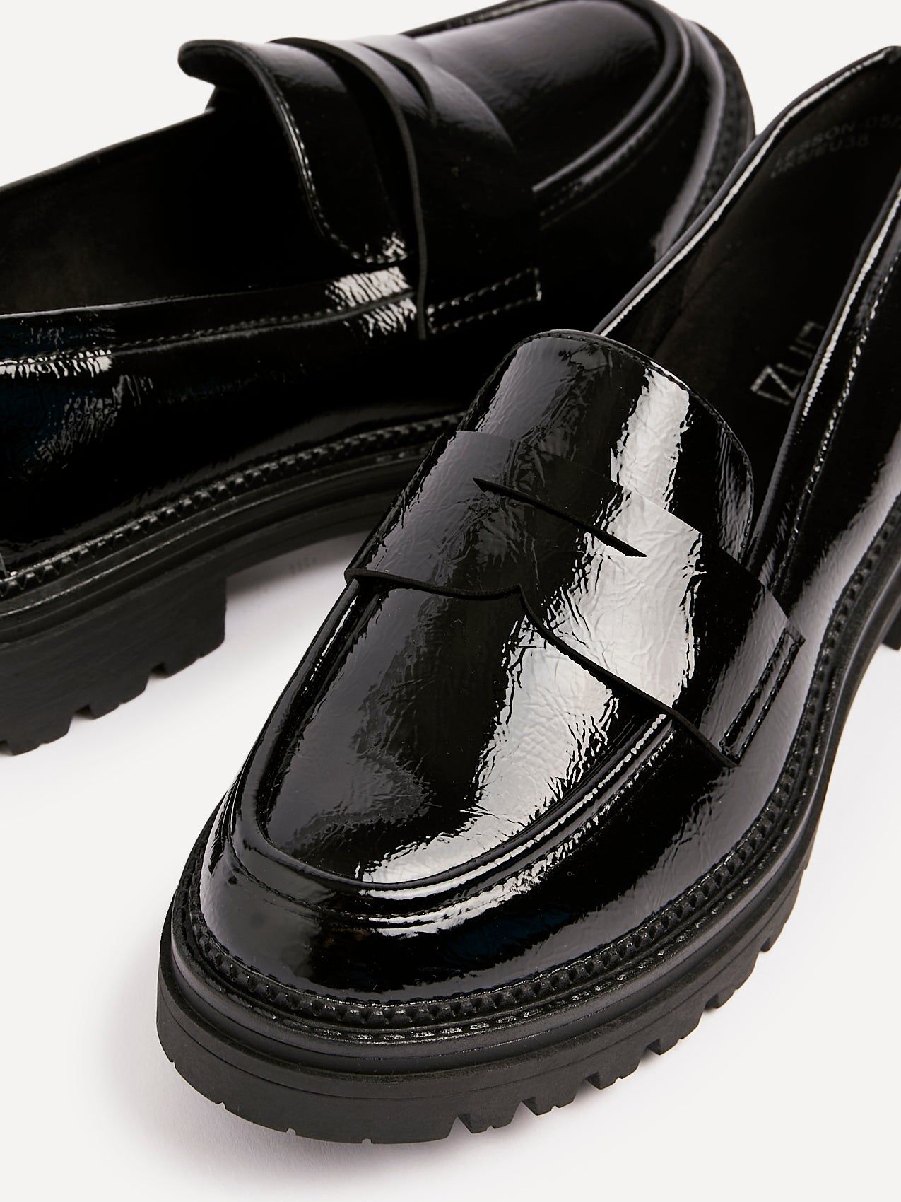 Linzi Lesson Black Patent Chunky Loafer image 4