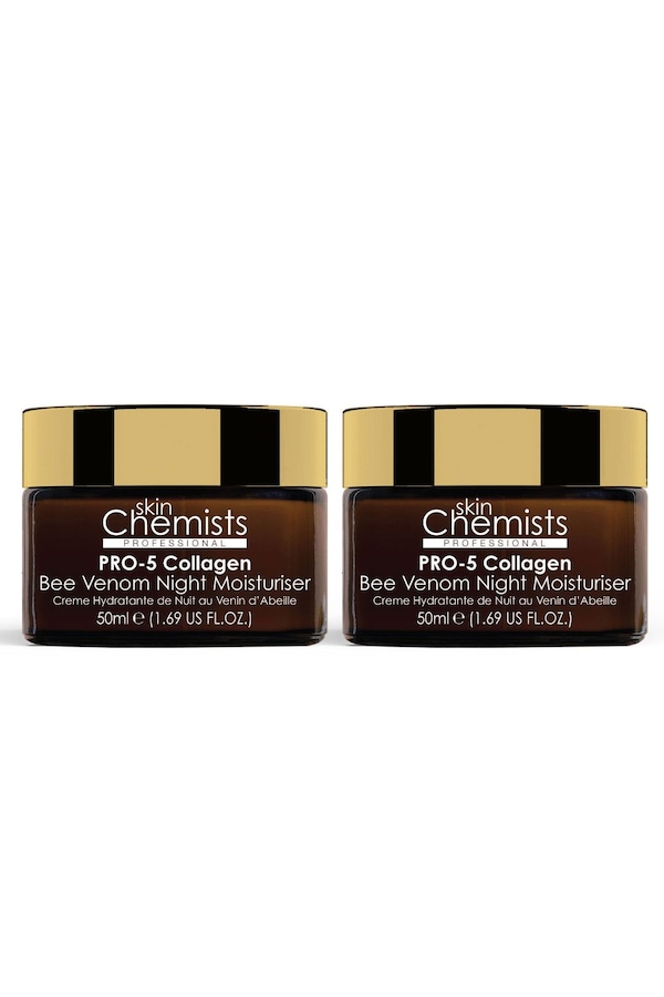 skinChemists professional Pro-5 Collagen Bee Venom Night Moisturiser 50ml x 2 Duo Pack