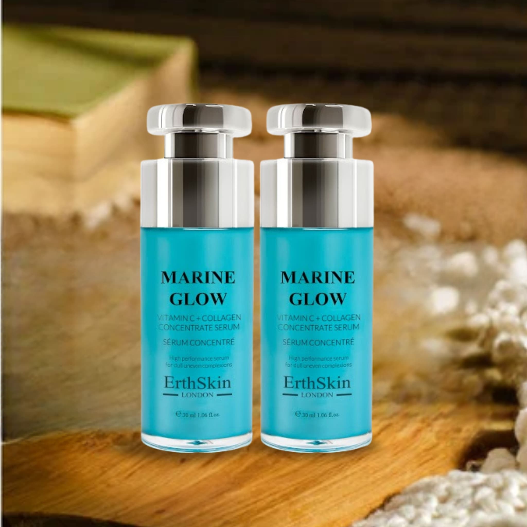 Erth Skin London 2x Marine Glow Vitamin C + Collagen Concentrate Serum 30ml image 3