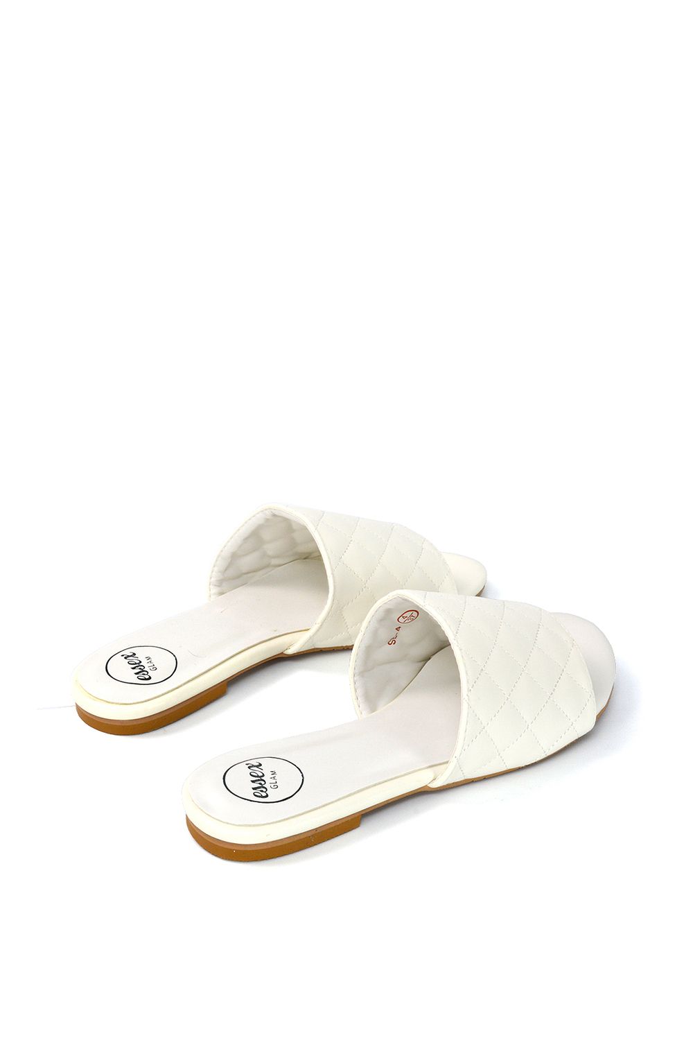 XY London 'Saylor' Quilted Detail Strappy Sandal Flat Sliders image 4
