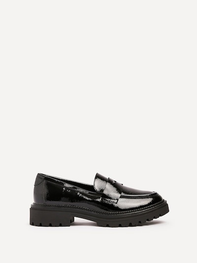 Linzi Lesson Black Patent Chunky Loafer
