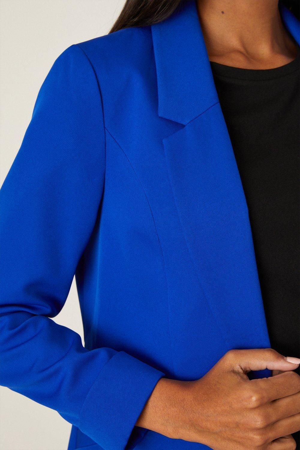 Dorothy Perkins Ruched Sleeve Blazer Cobalt image 4