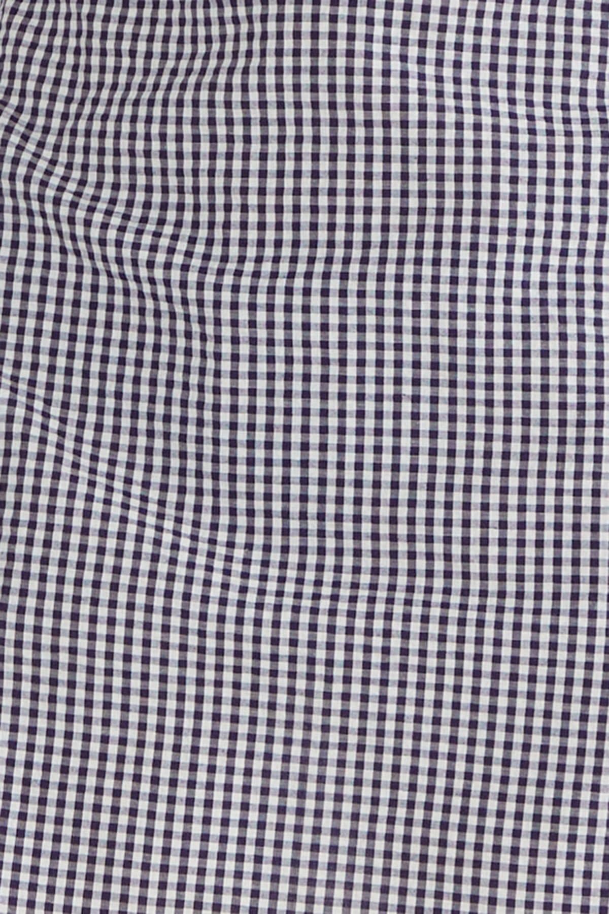 NastyGal Gingham Mix Broderie Ruffle Plunge Mini Dress Mono image 5