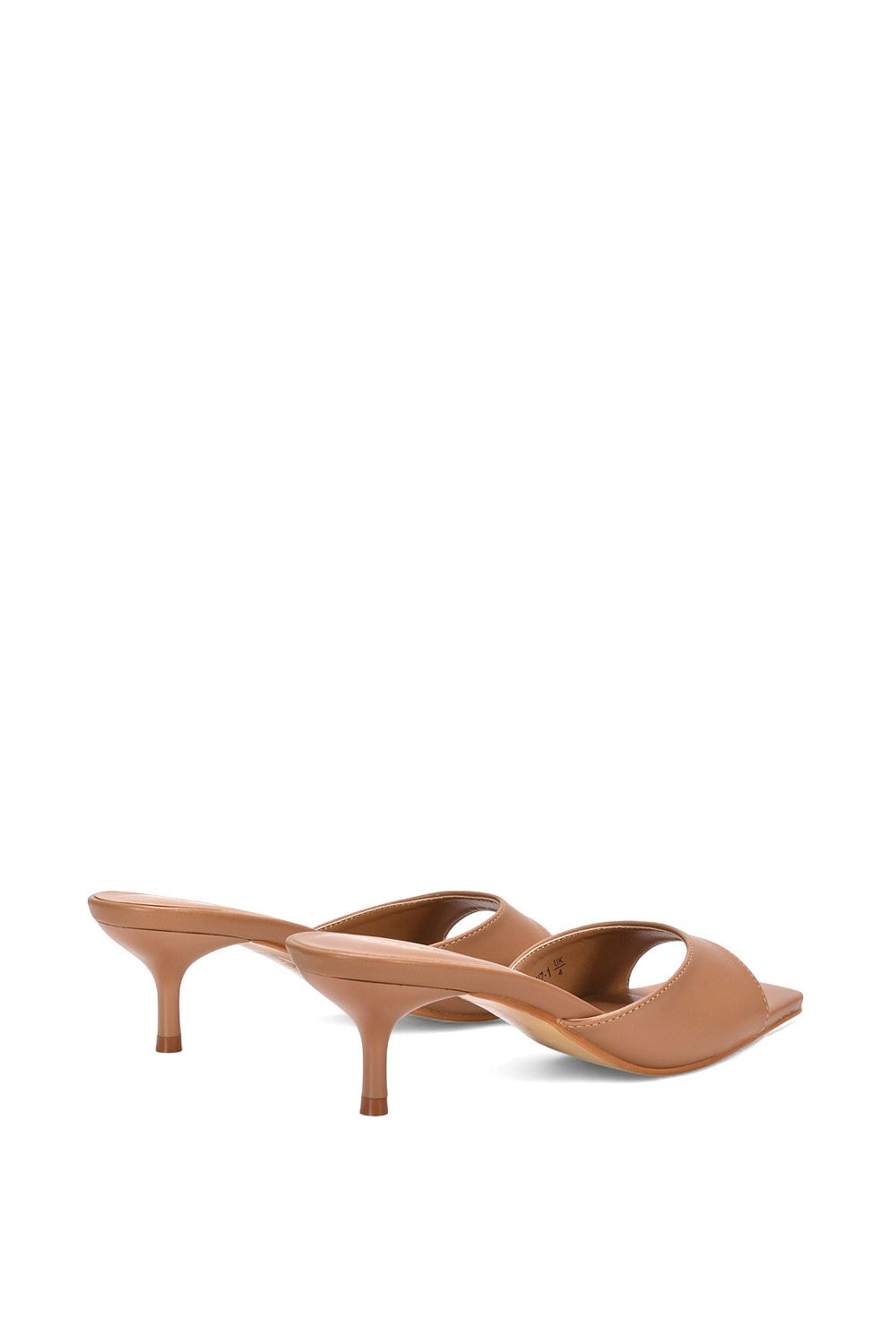 XY London 'Jane' Square Toe Kitten Heel Slip On Heeled Sandal Mules image 4