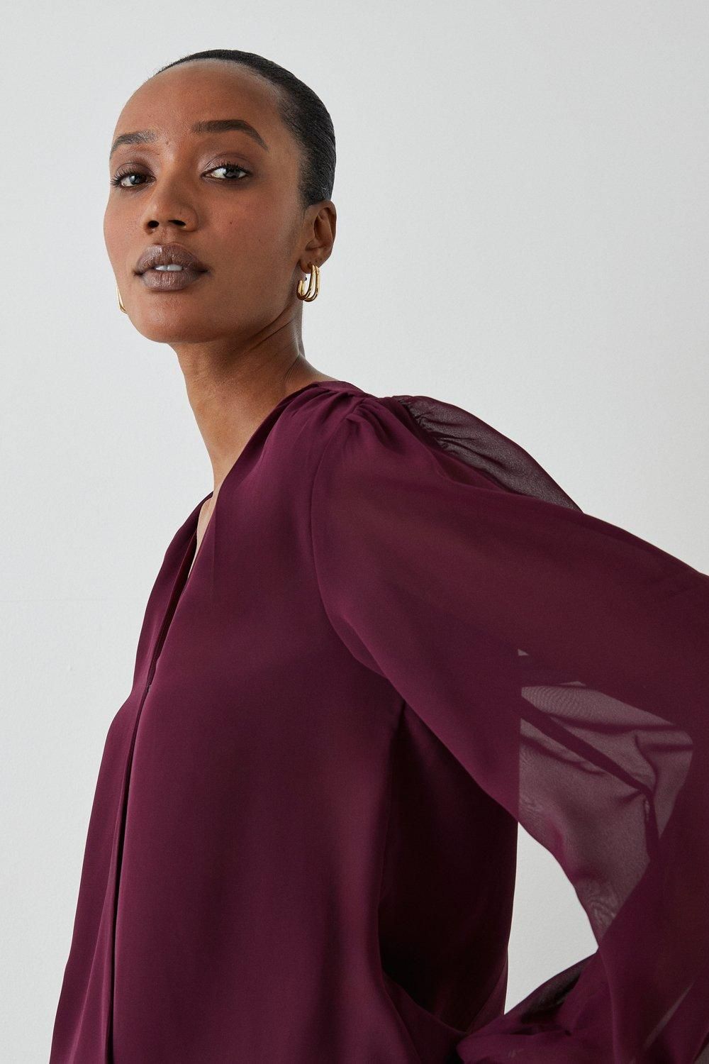 Principles Wrap Top Berry image 2