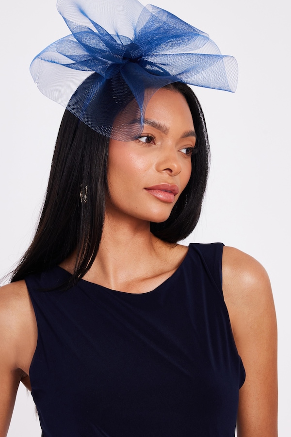 Quiz Navy Bow Headband Fascinator