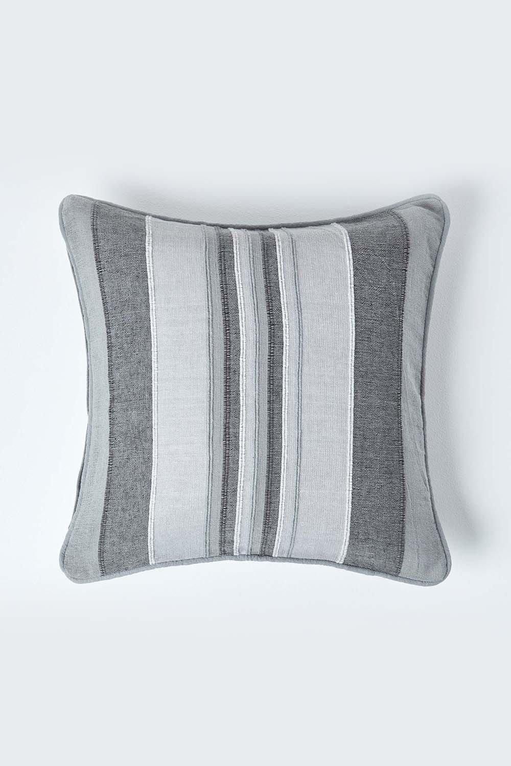 Homescapes Cotton Striped Morocco Cushion Cover image 1