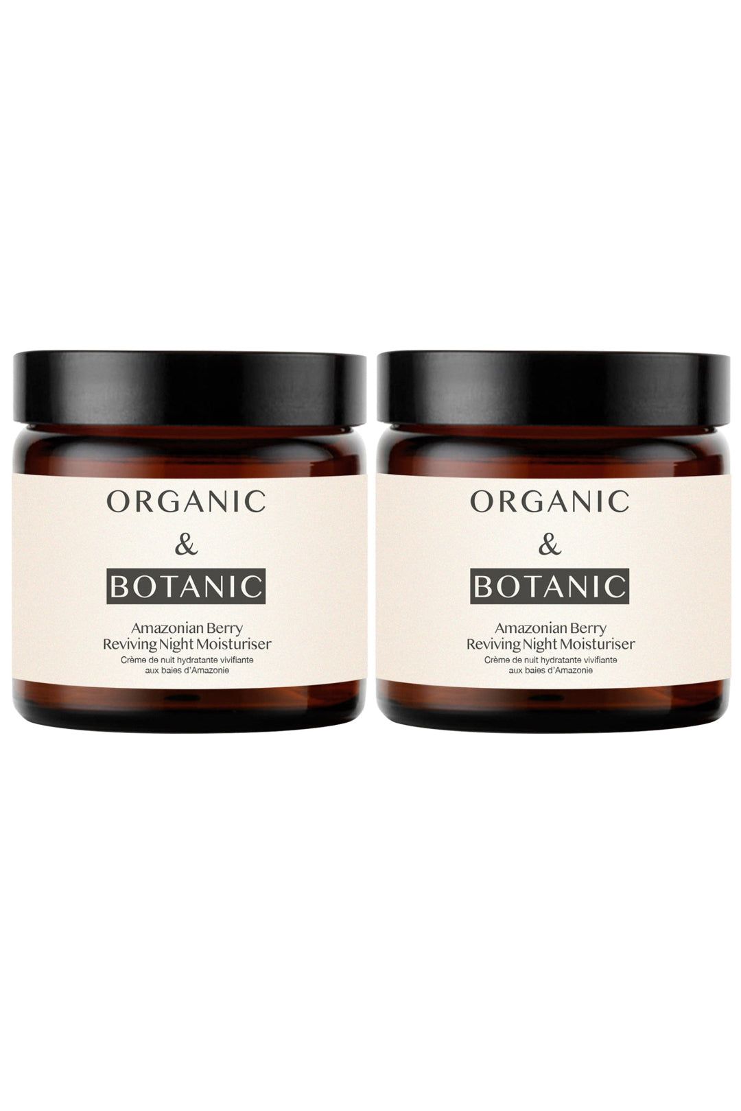 Organic & Botanic Amazonian Berry Night Moisturiser 60ml x 2 Duo Pack image 1