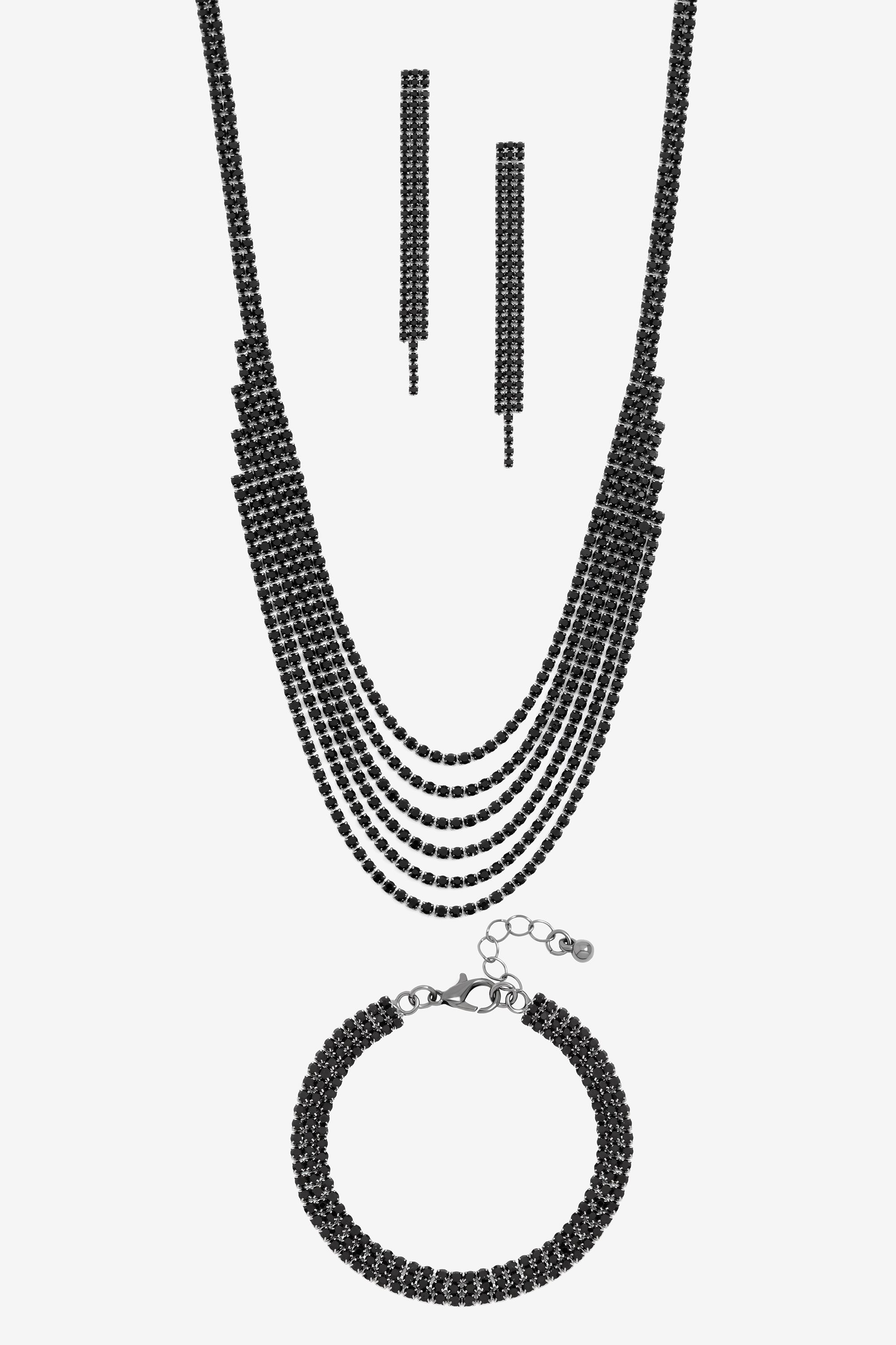 Mood Mood Jet Crystal Multirow Three Piece Set image 1