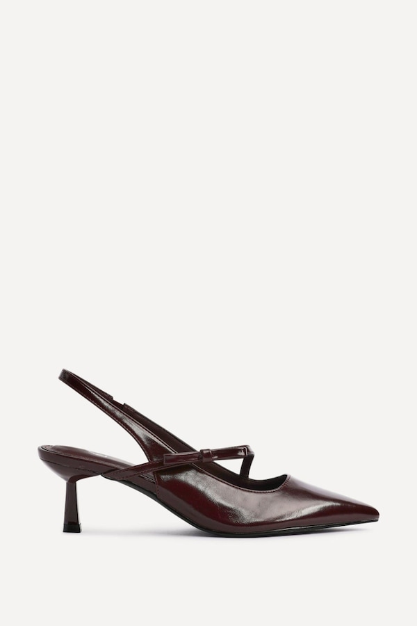 Linzi Timeless Burgundy Faux Leather Court Heel