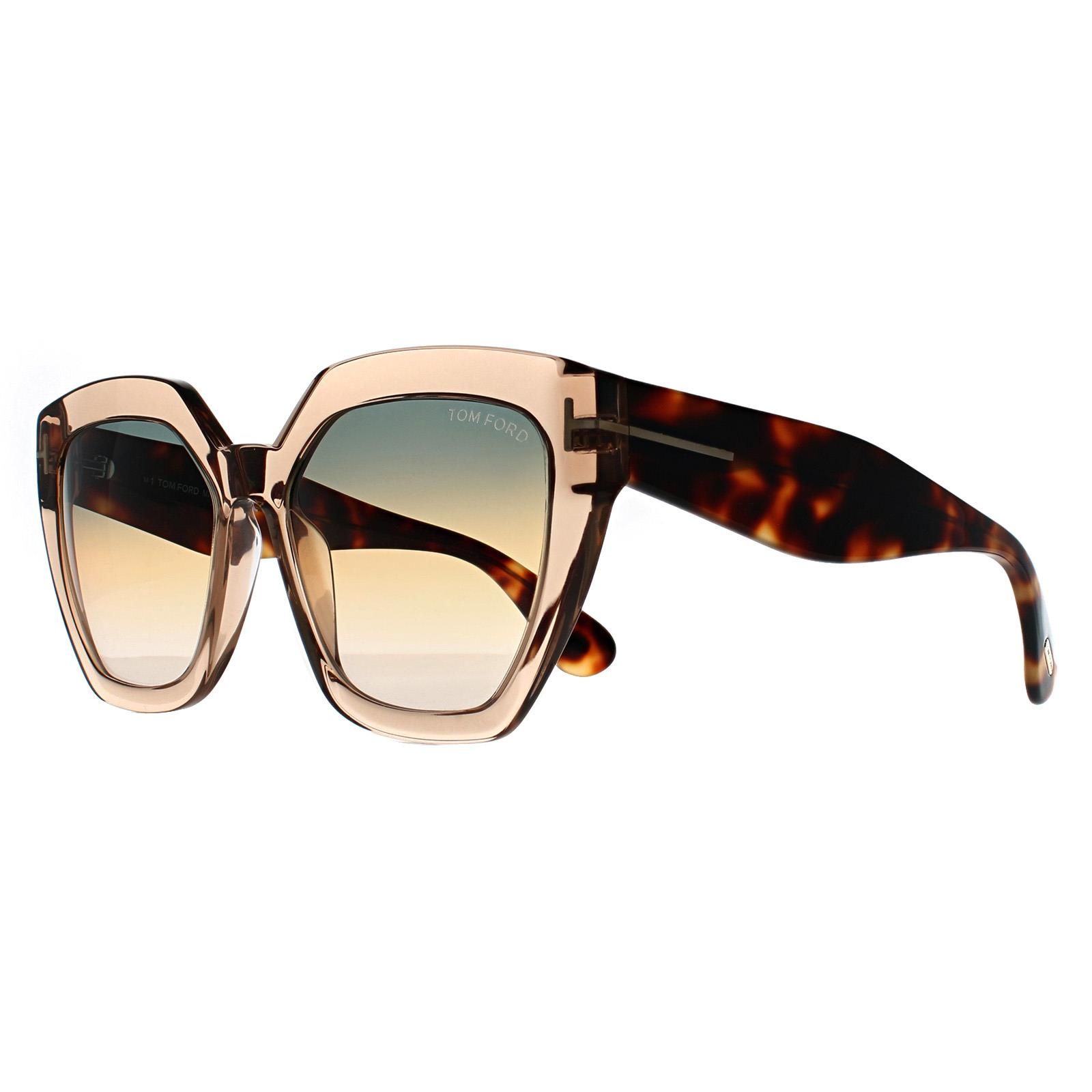 Tom Ford Cat Eye Shiny Light Brown Blue Gradient FT0939 Phoebe image 2