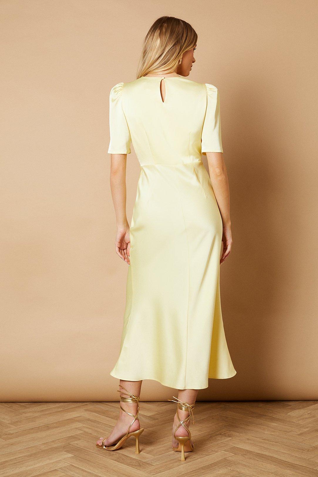 Oasis Satin Midaxi Dress Butter image 3