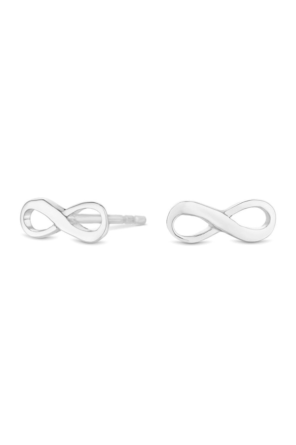 Simply Silver Simply Silver Sterling Silver 925 Mini Infinity Stud Earrings