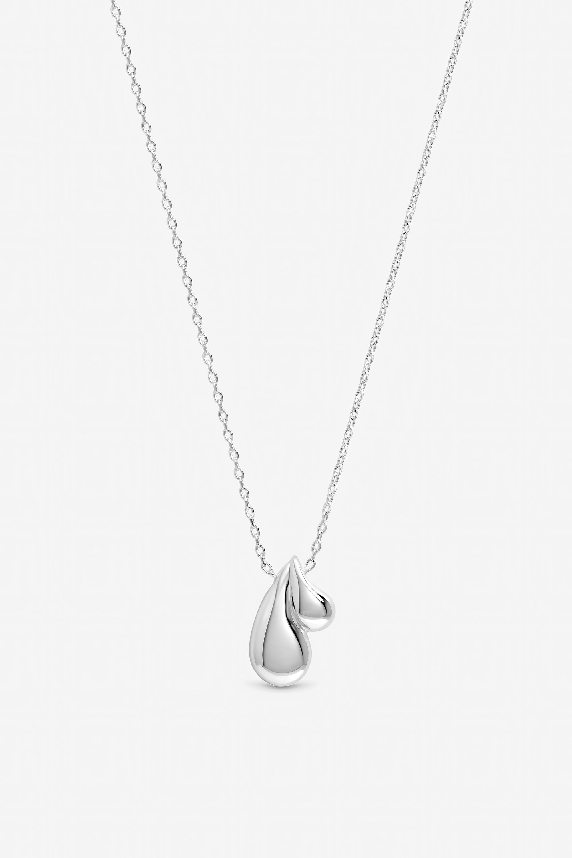 Inicio Sterling Silver Plated Polished Nugget Pendant - Gift Pouch image 1