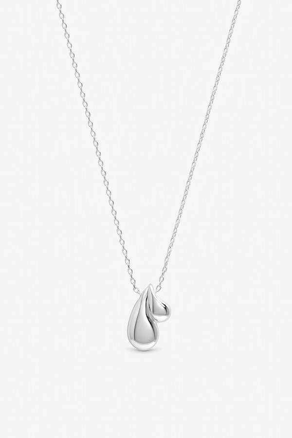 Inicio Sterling Silver Plated Polished Nugget Pendant - Gift Pouch