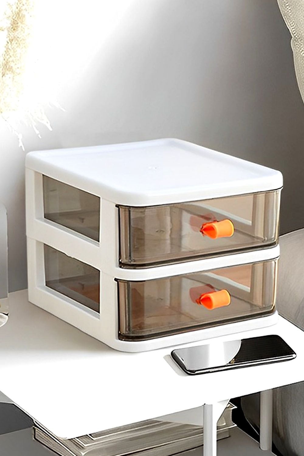 Living and Home Cosmetic Storage Organizer Box for Desk Office School Home image 1