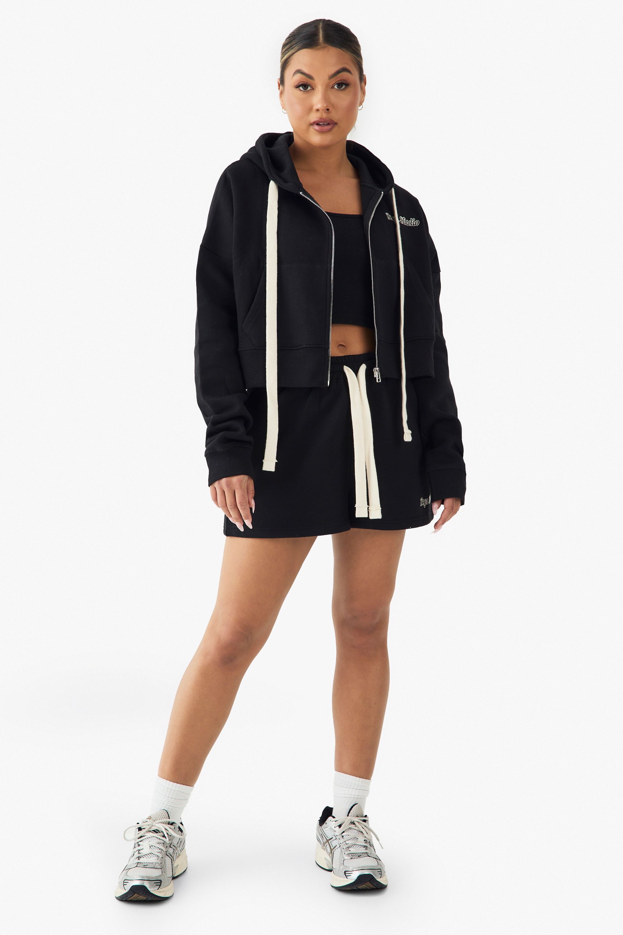 DSGN Studio DSGN Studio Contrast Drawcord Sweat Short Black image 5