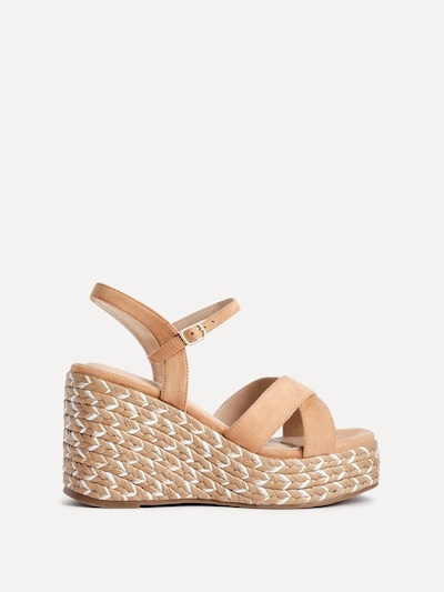 Linzi Leonie Tan Faux Suede Braided Wedge