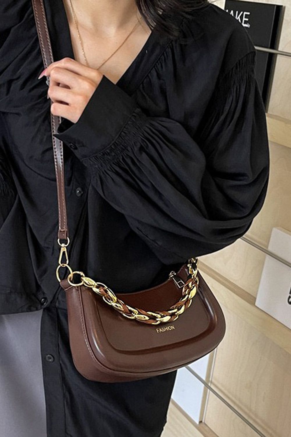 XY London 'Helina' Women's Small Handbag With Shoulder Strap and Chain Strap image 2