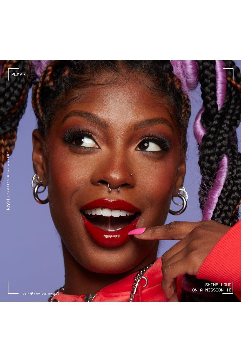 NYX Professional Makeup Shine Loud High Pigment Long Lasting Lip Shine Lip Gloss On A Mission image 3