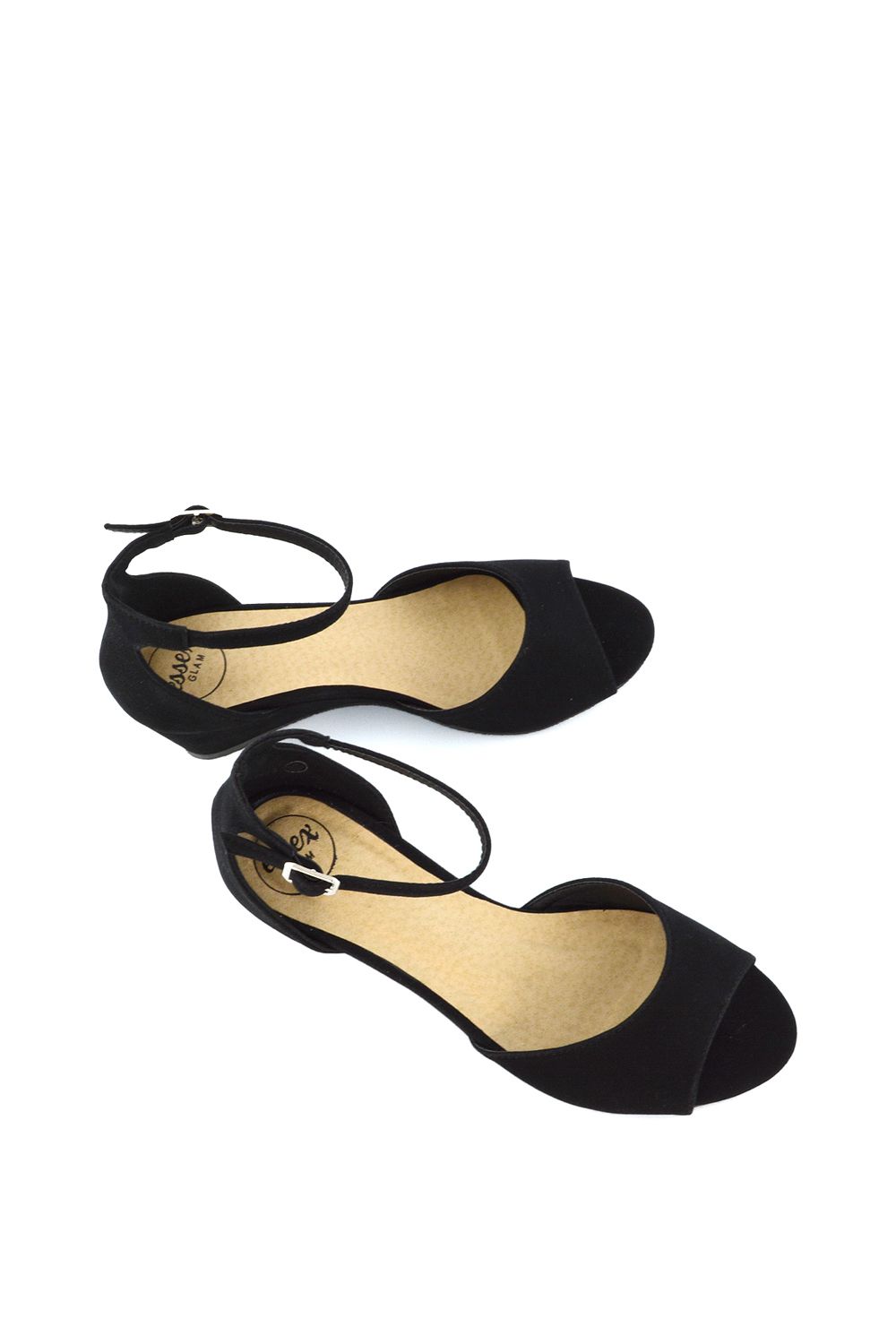 XY London 'Lottie' Peeptoe Mid Wedge Heel Sandals image 3
