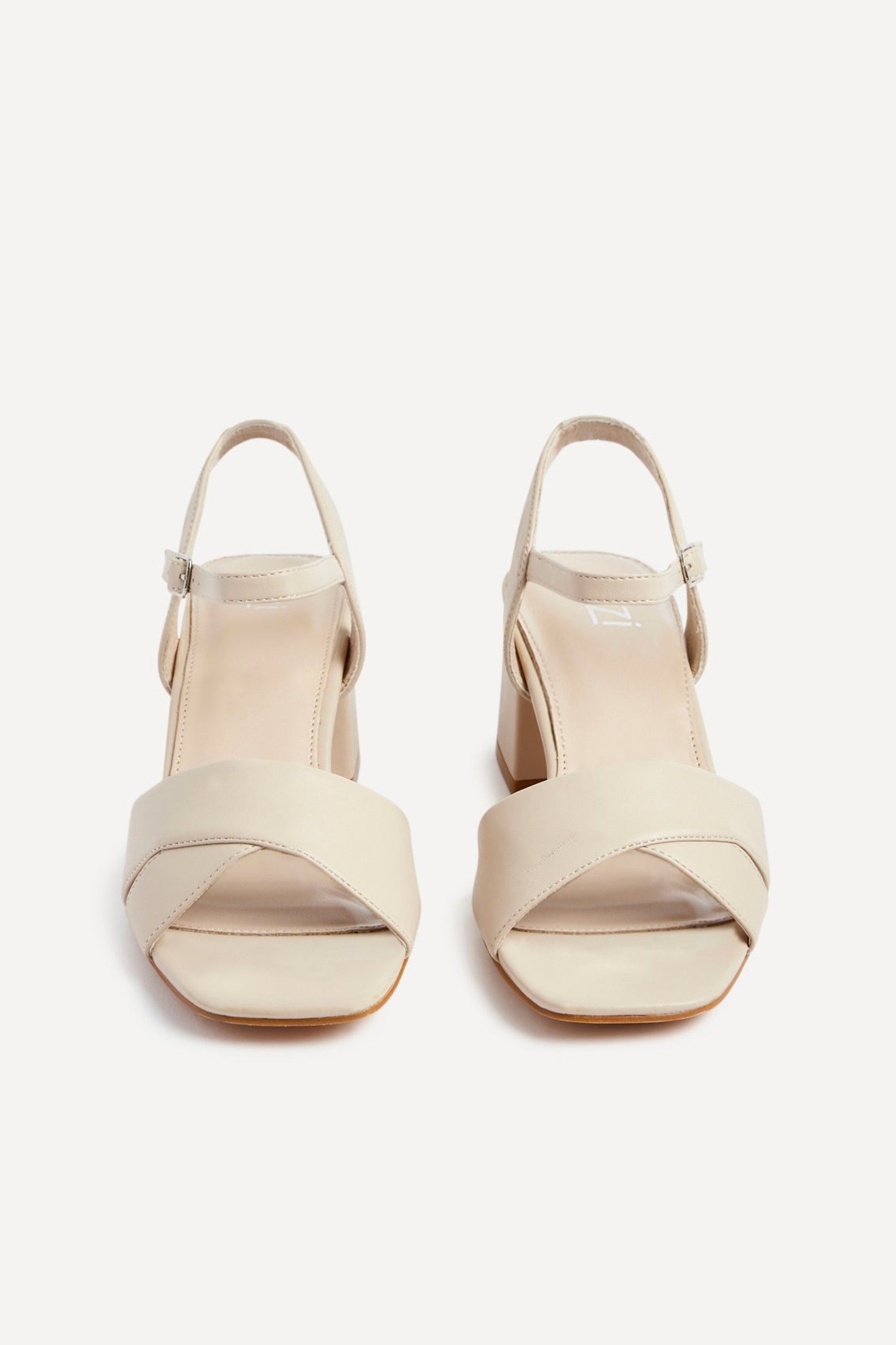 Linzi Vivian Wide Fit Nude Block Heel Sandals image 4