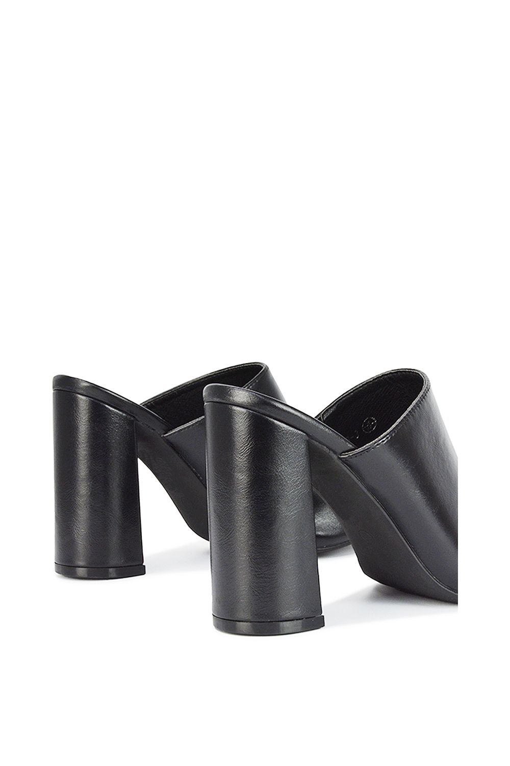 XY London 'Sunday' Square Toe Block High Heel Mule Peep Toe Sandals image 3