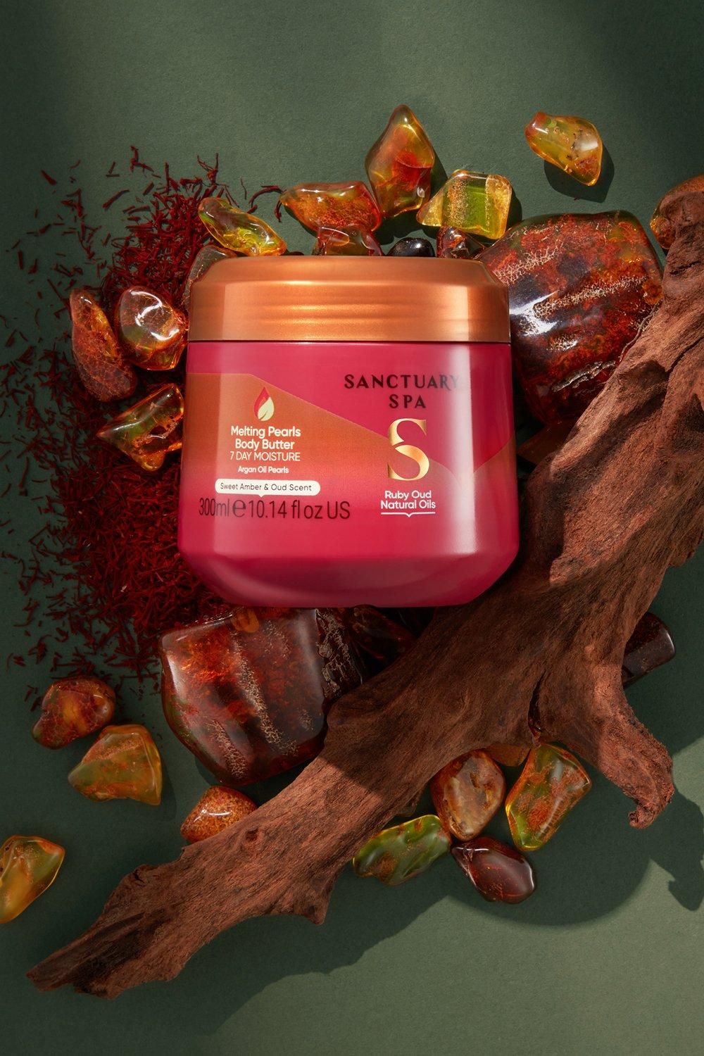 Sanctuary Spa Ruby Oud Natural Oils Melting Pearl Body Butter 300ml Multi image 3