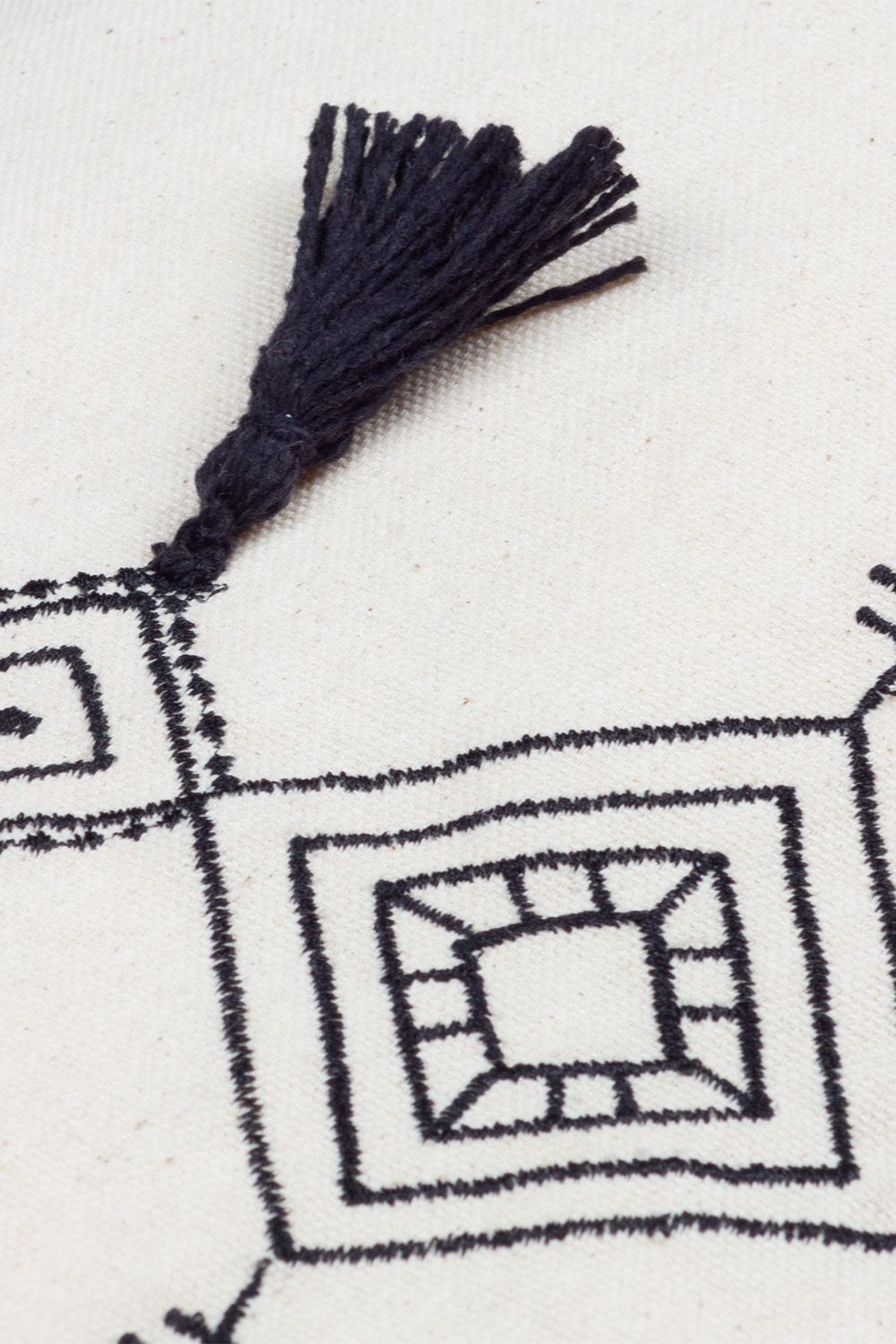 Furn Pritta Cotton Embroidered Tasselled Cushion image 4