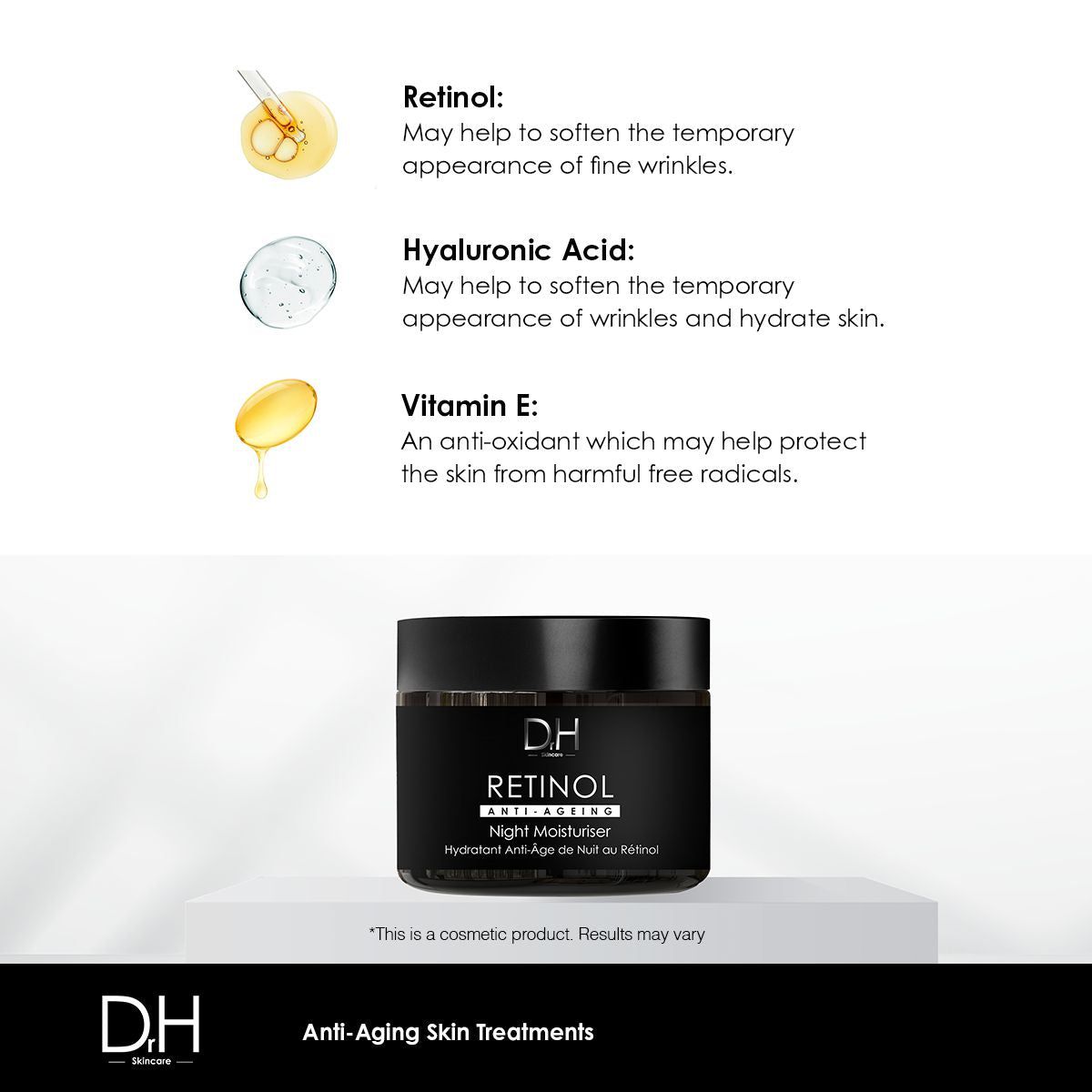 Dr H Retinol Anti-Ageing Night Moisturiser 60ml image 4