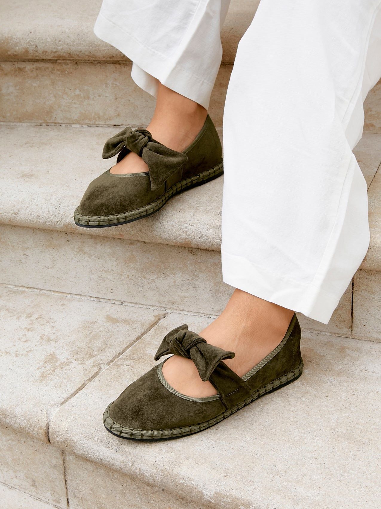 Linzi Pout Khaki Faux Suede Mary Jane image 6