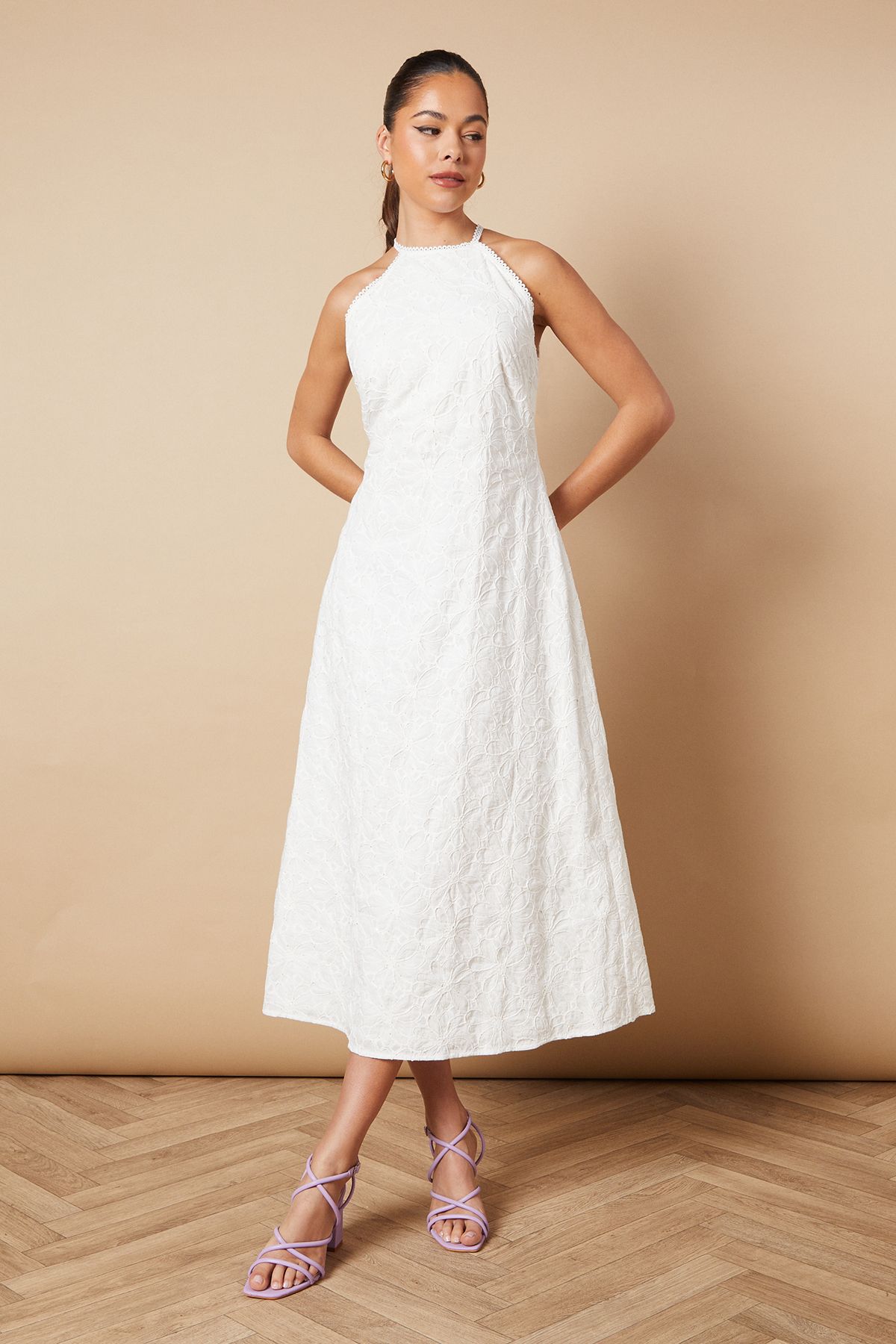 Oasis Molly Faux Leather  Strappy Block Heeled Sandals Lilac image 2