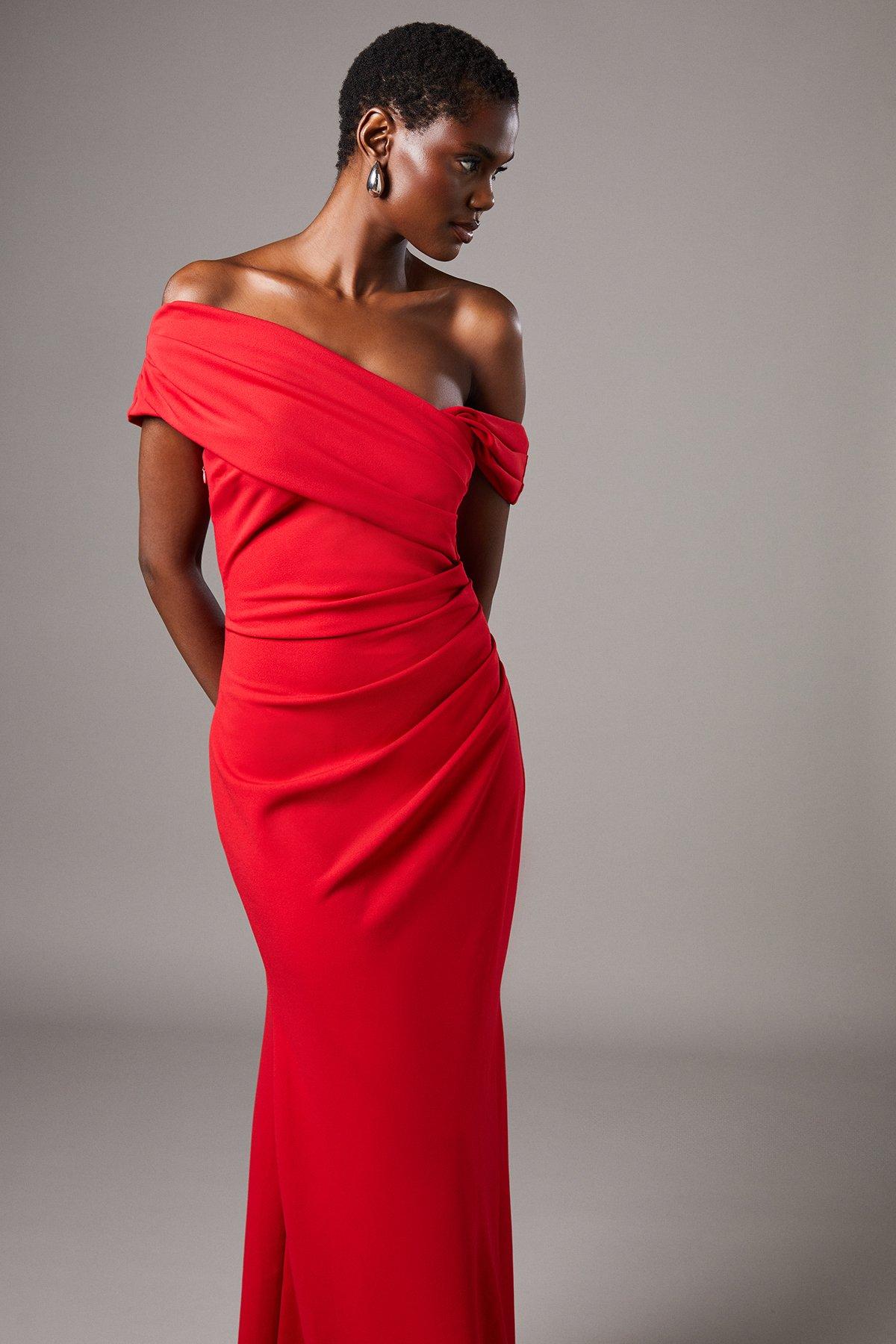 Coast Scuba Maxi Dress Red