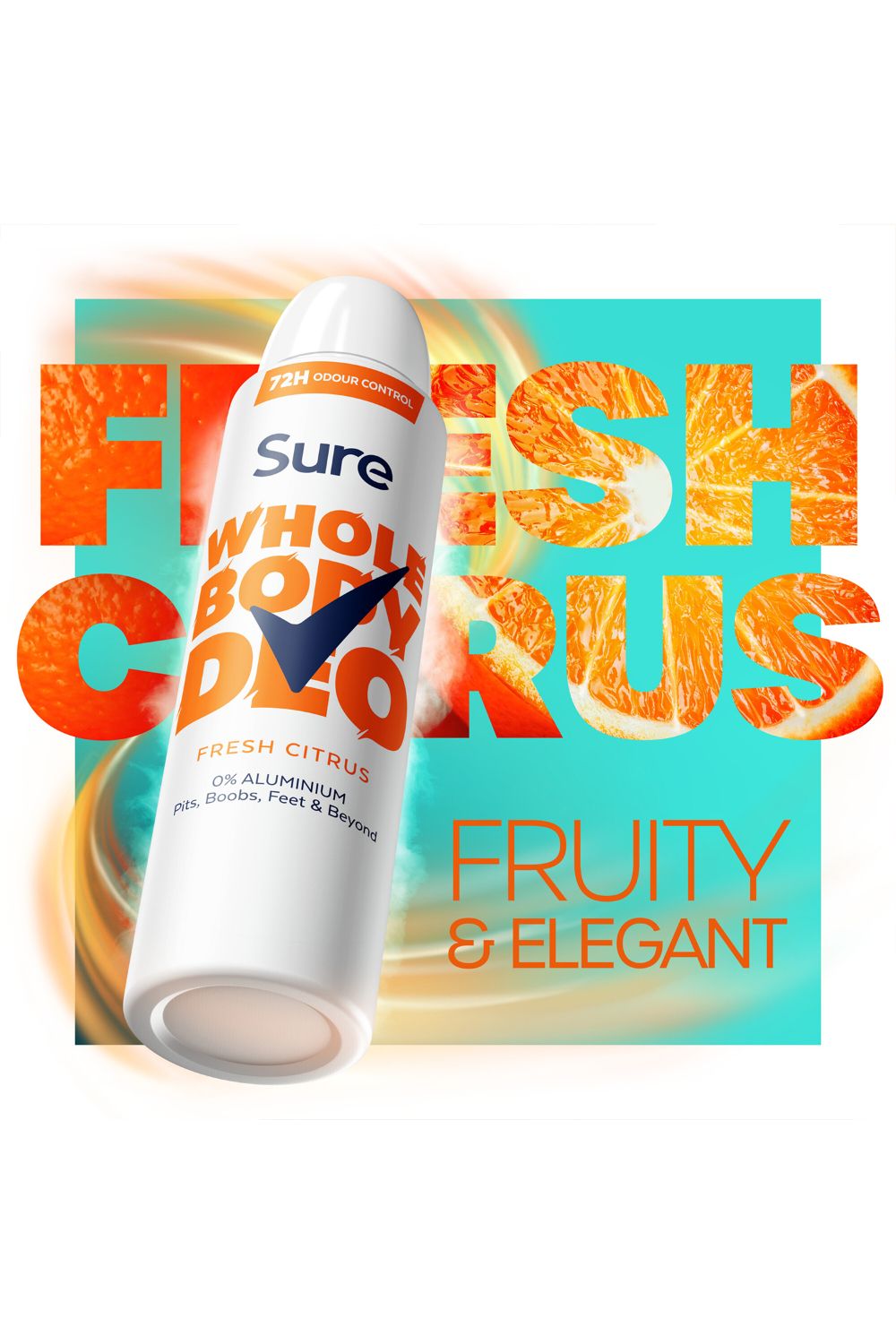 Sure Fresh Citrus Whole Body 'Deodorant Spray' Aluminium Free 150ml, 3pk image 4