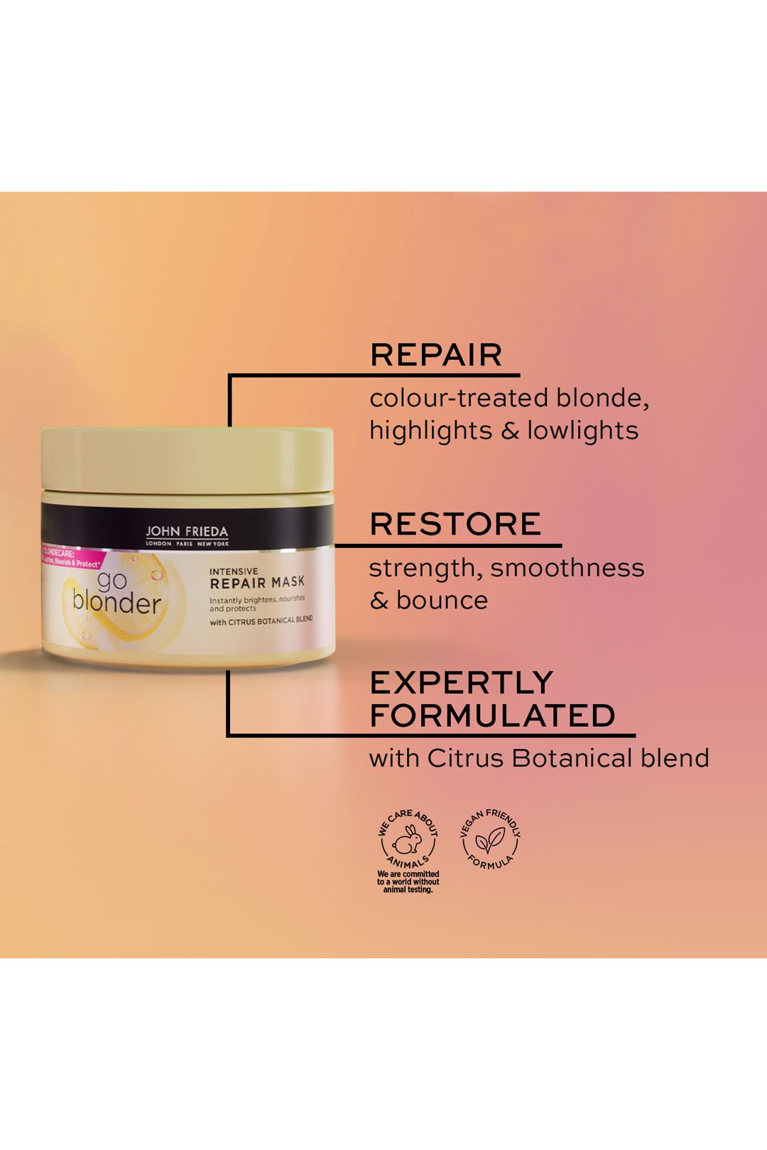 John Frieda Sheer Blonde Go Blonder Deep Conditioner Hair Mask 250ml Multi image 5