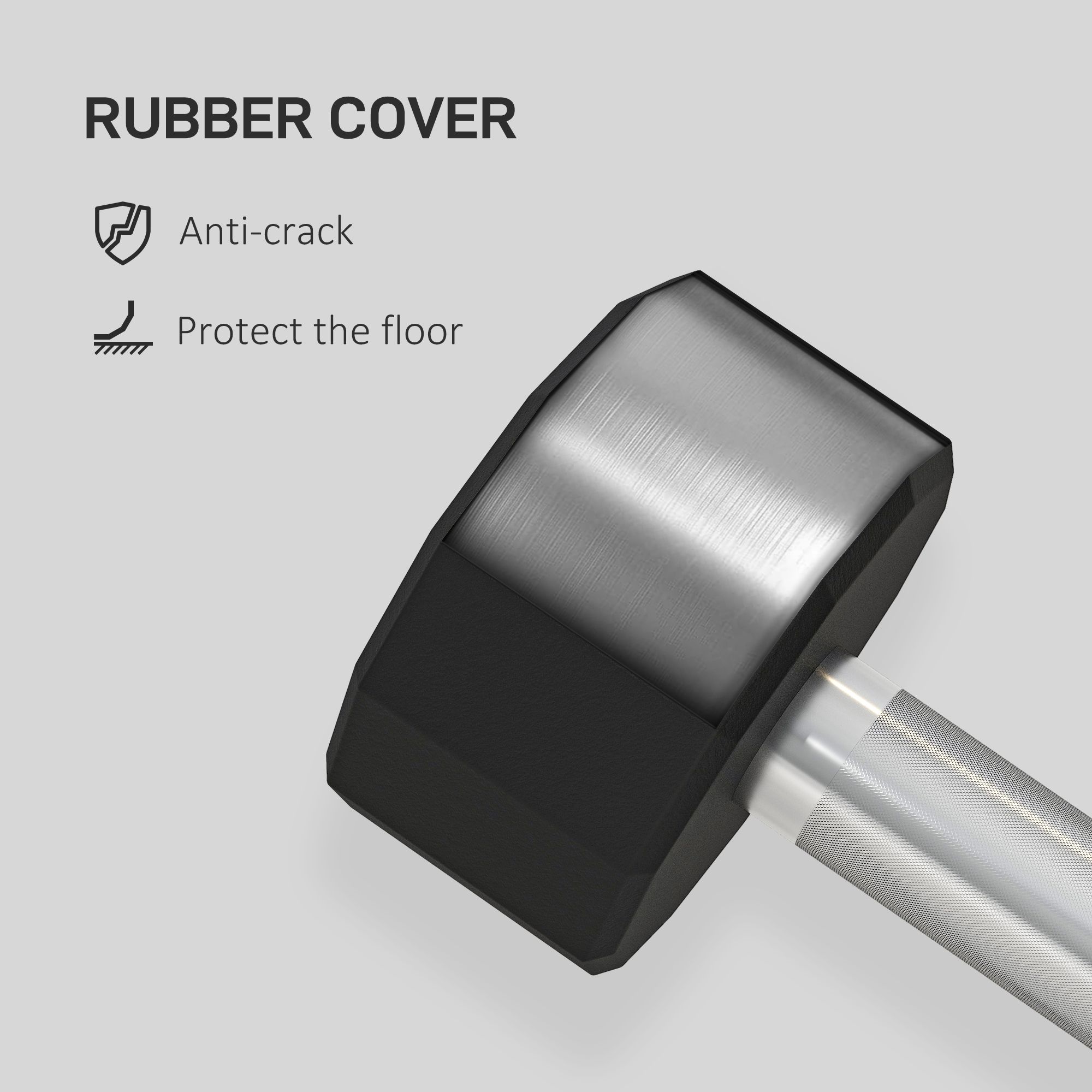 SPORTNOW Dumbbells Weights Set with 12-Sided Shape and Non-Slip Grip, 2 x 10kg image 6