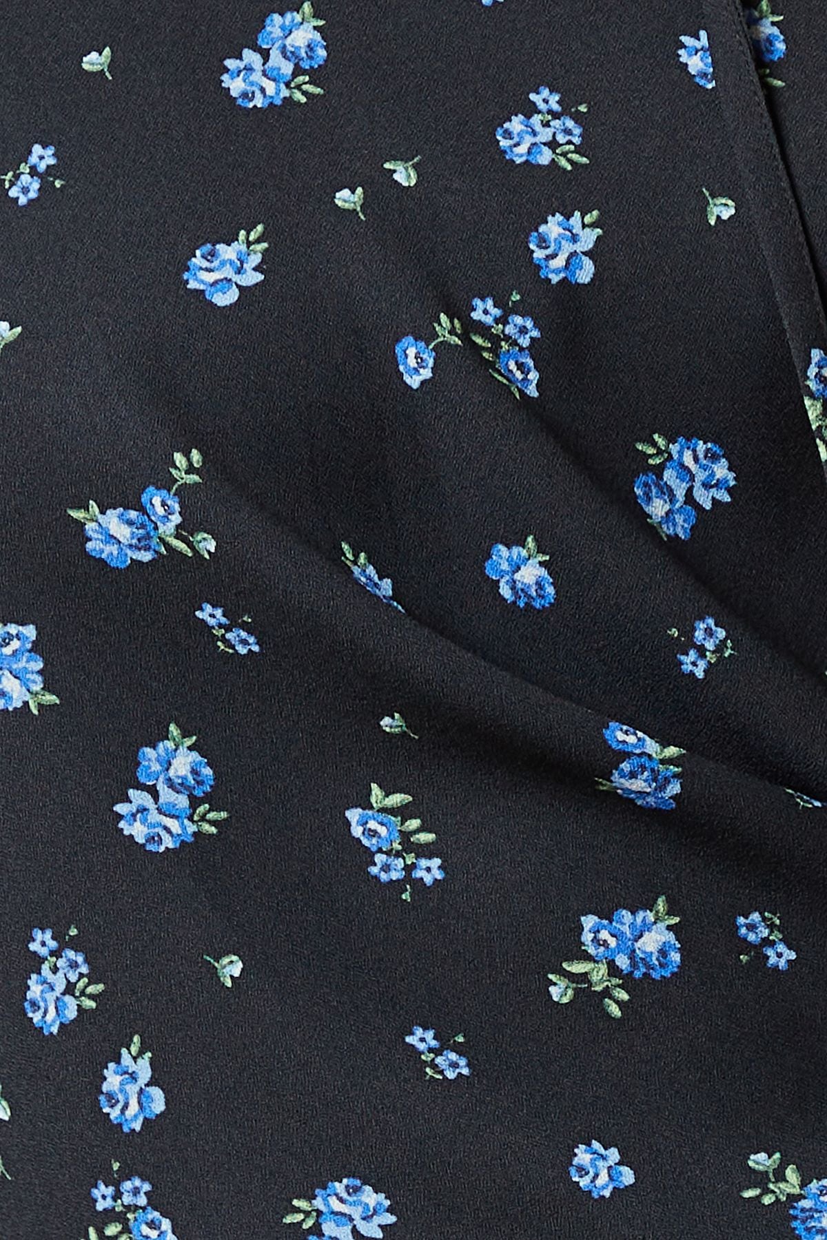 Dorothy Perkins Blue Ditsy Shirred Cuff Blouse Blue image 5