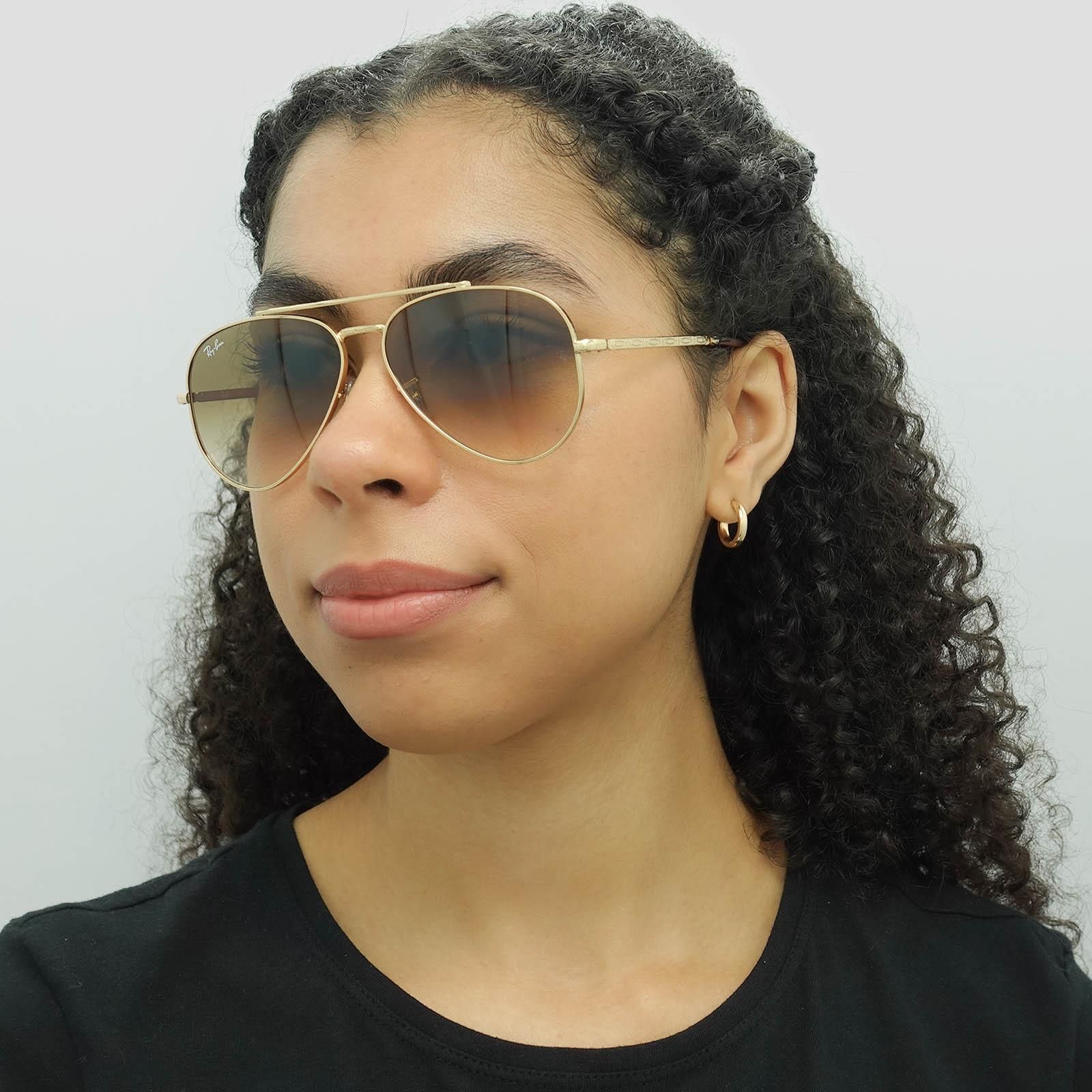 Ray-Ban Aviator Polished Gold Light Brown Gradient RB3625 New Aviator image 6